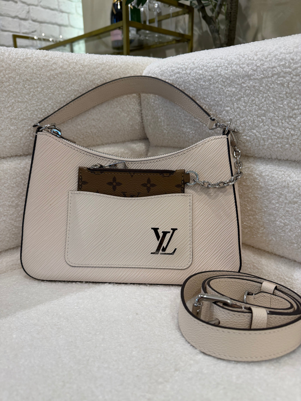 Louis Vuitton Marelle Bag Quartz White Epi Leather | Pre-Loved