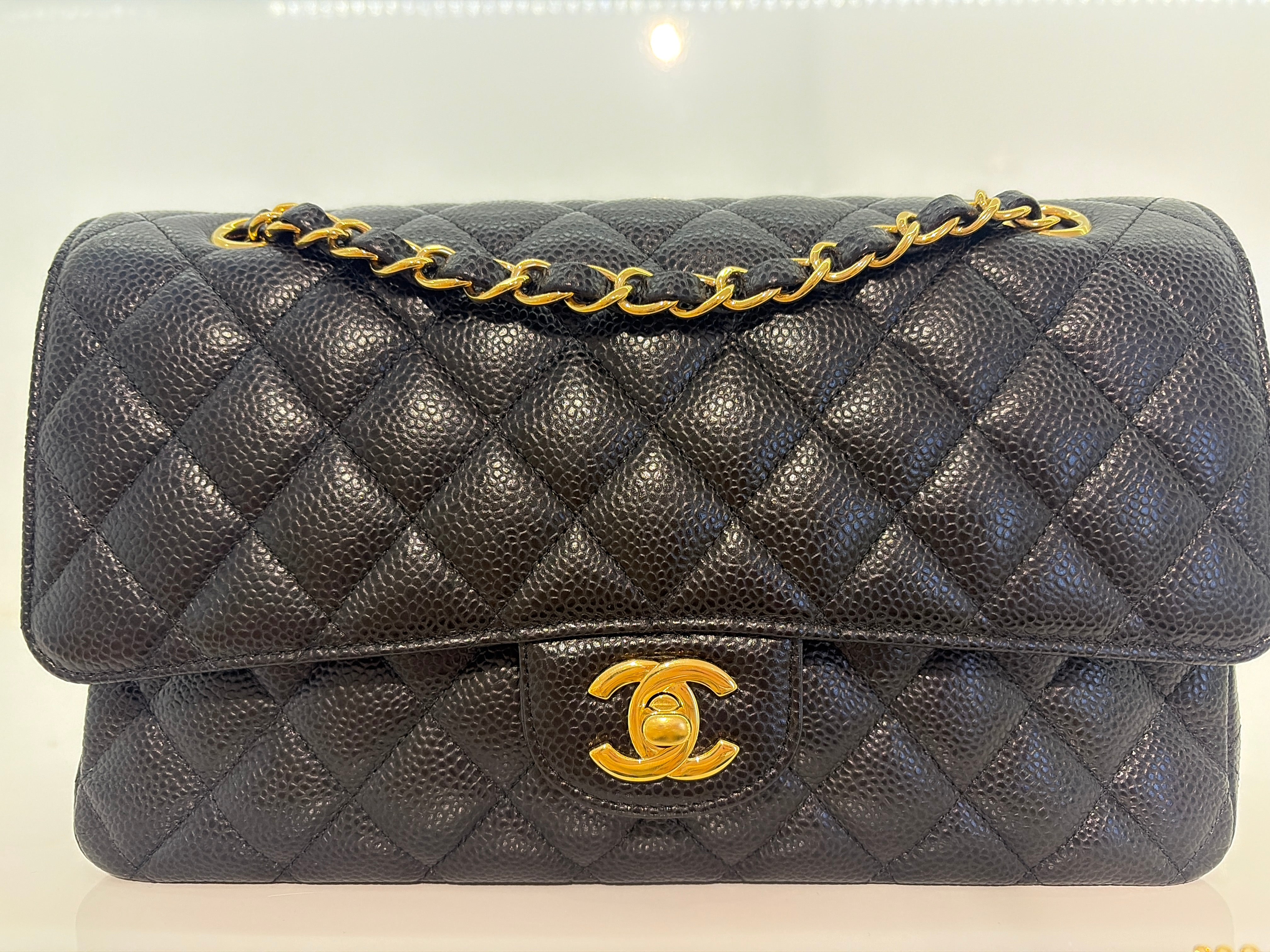Chanel Classic Flap Bag Medium Caviar Gold Hardware