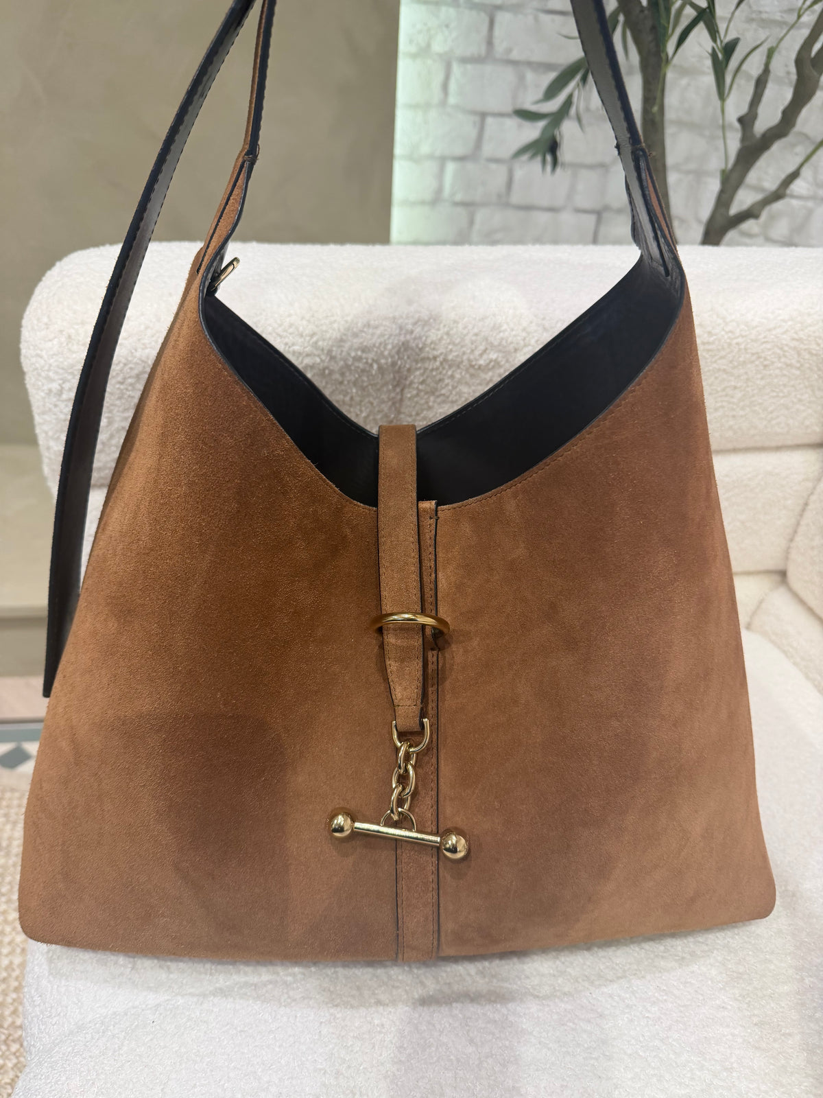 Strathberry Kite Tote | Maxi | Brown | Gold-Tone Hardware | Very Good