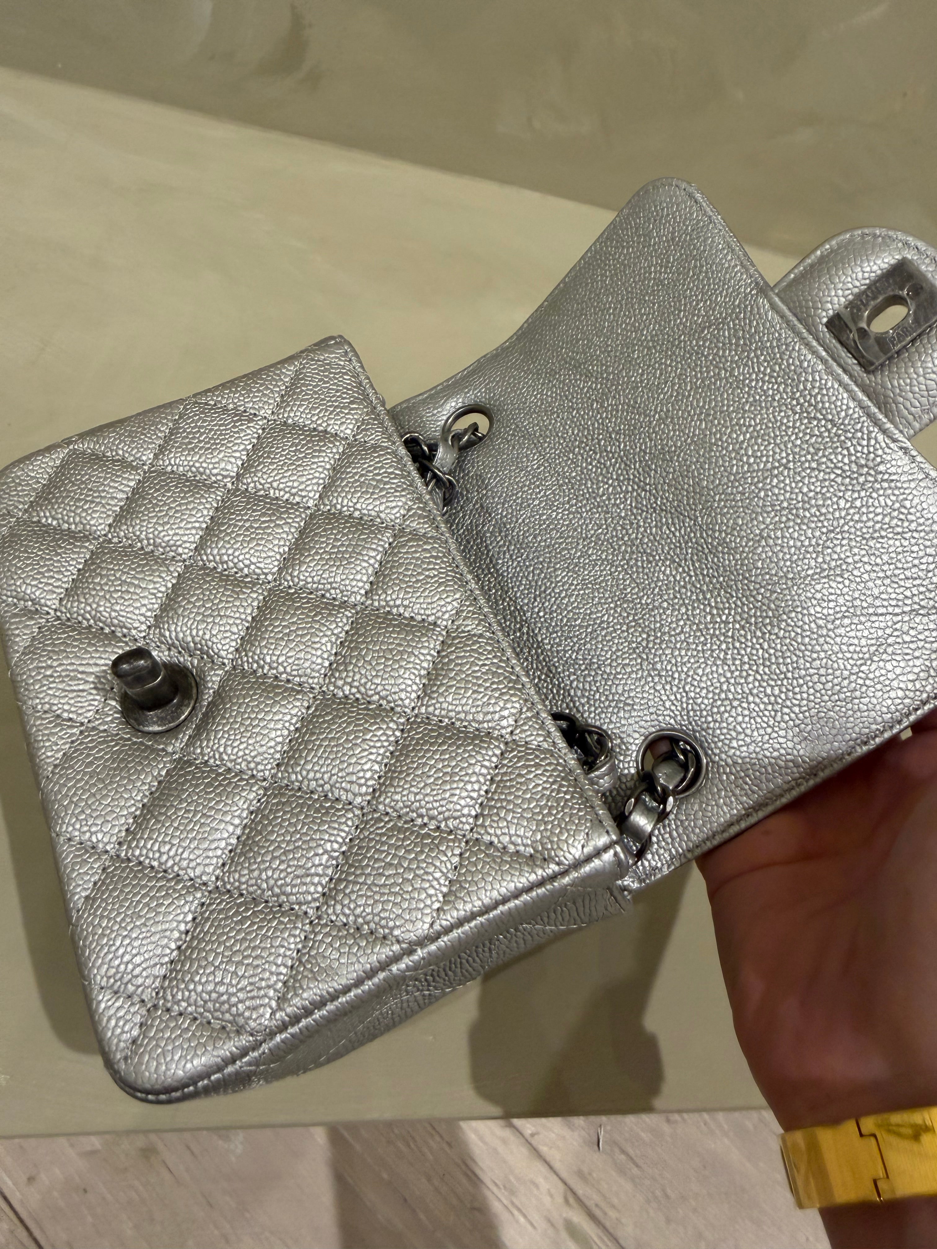 Chanel Mini Square Silver