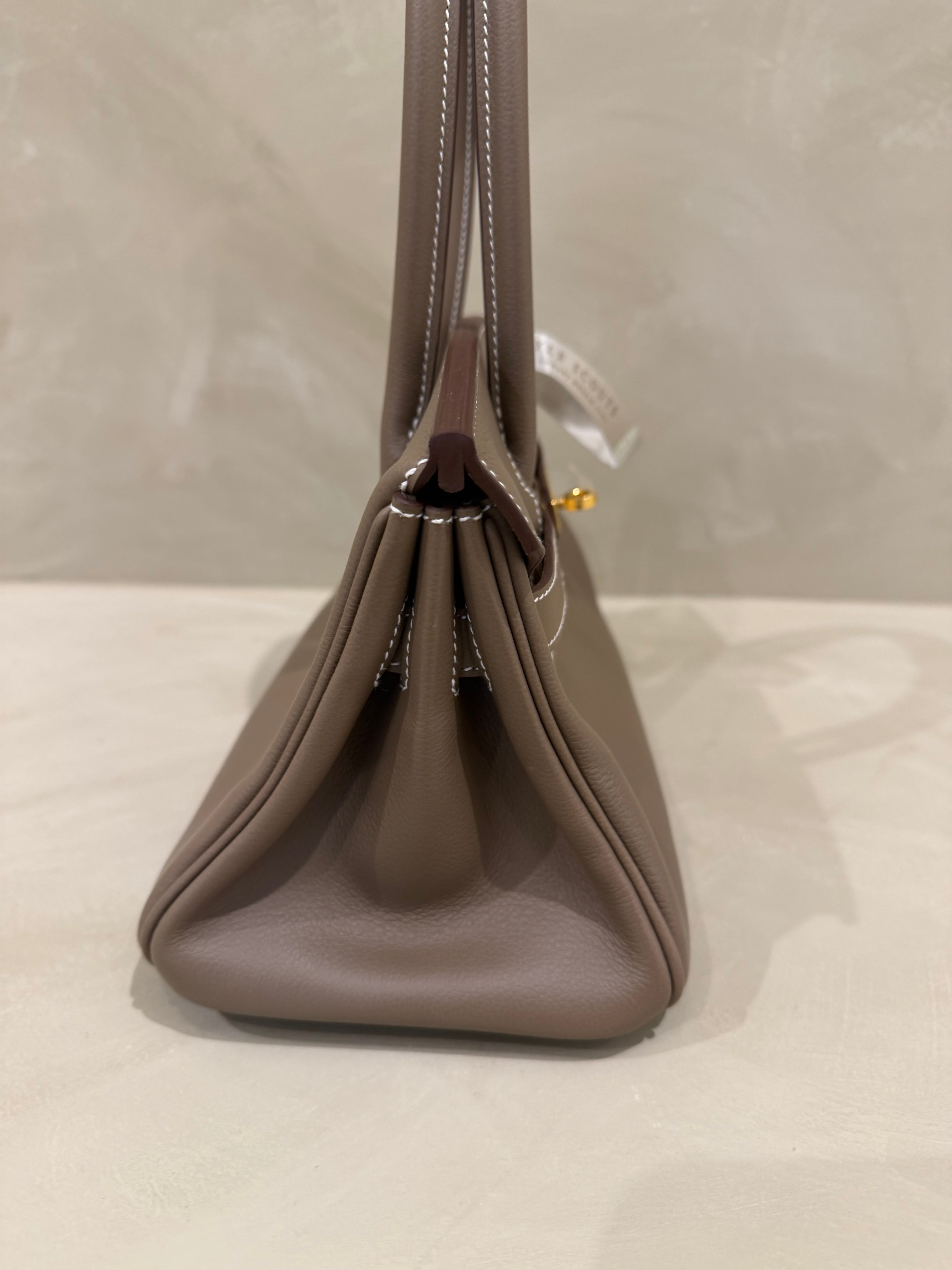 Hermes shoulder Birkin Etoupe