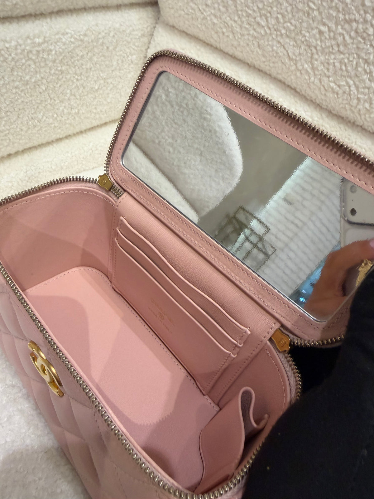 Chanel Sweetheart Vanity Case | Pink Lambskin | Gold Hardware | Excellent