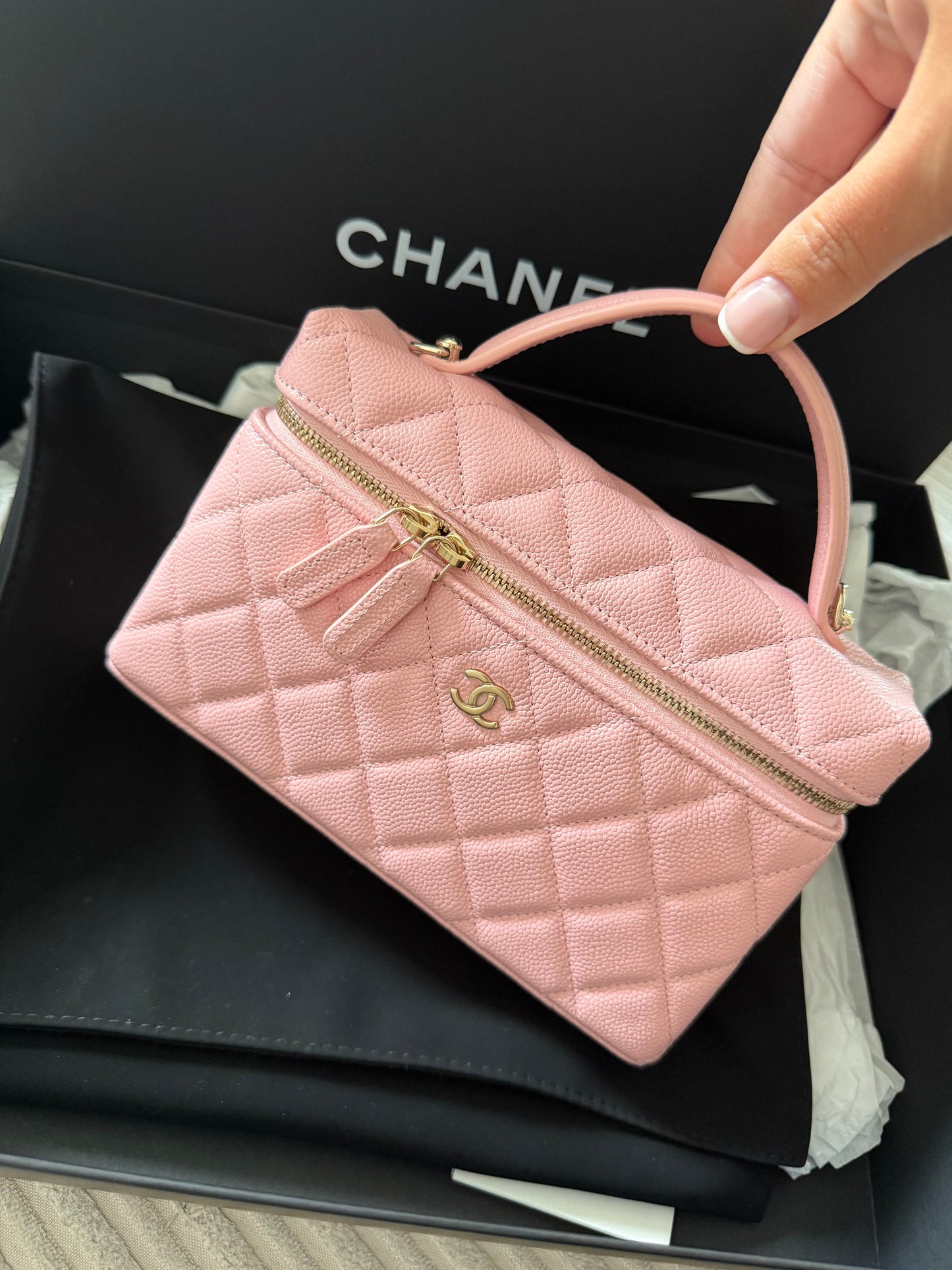 Chanel Vanity Case Bag Pink