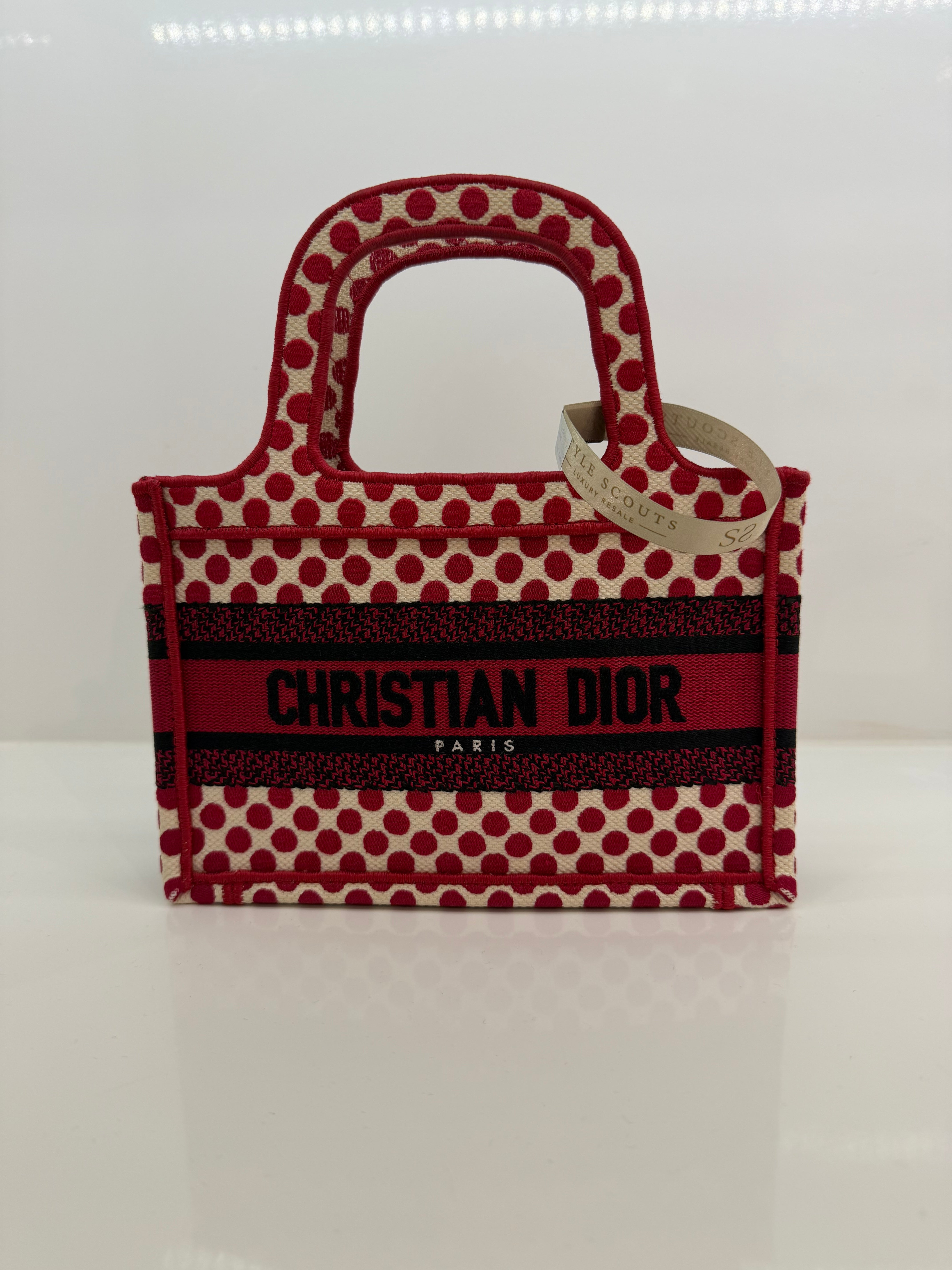 Dior Mini Dior Amour Book Tote Red