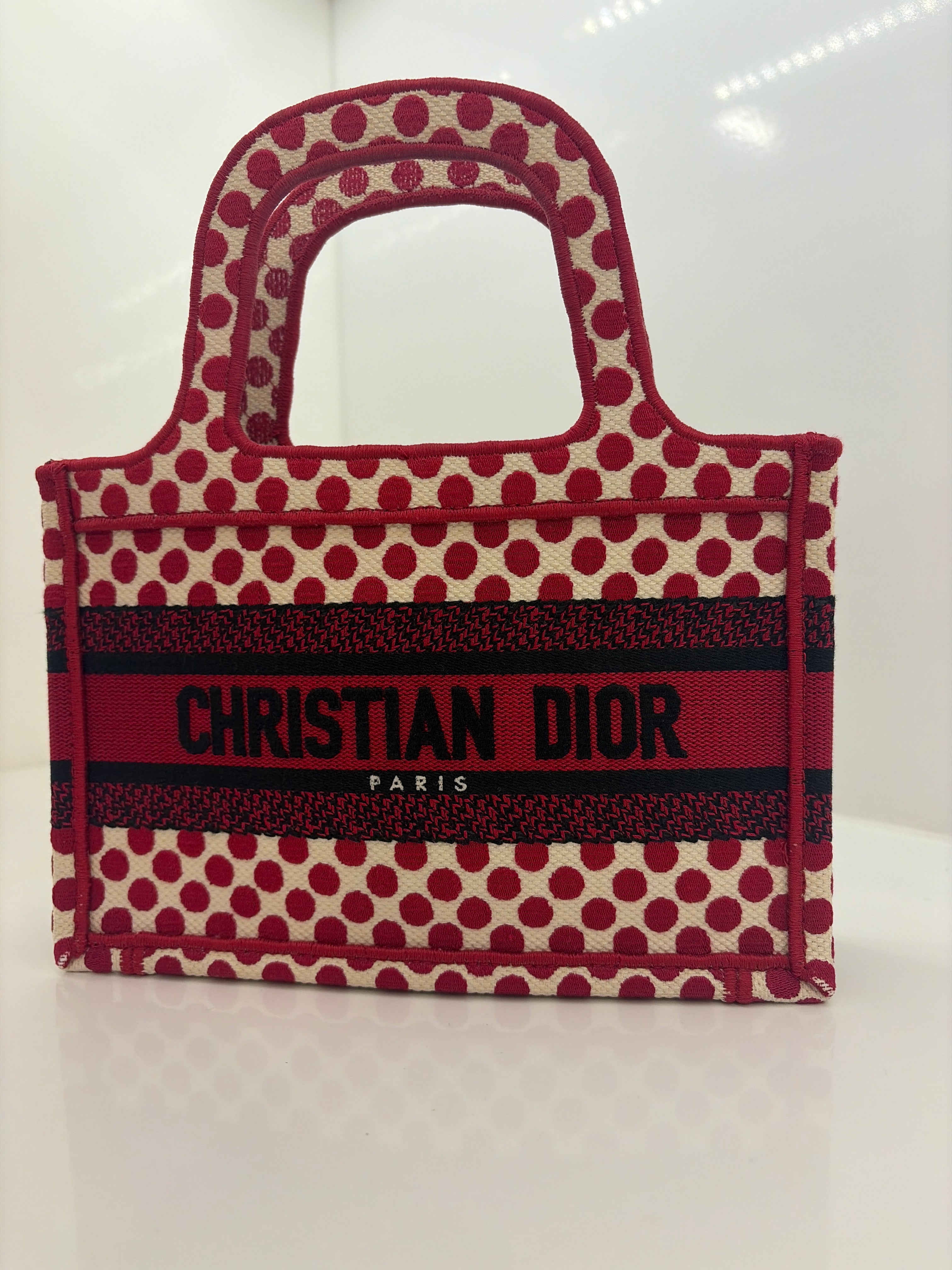 Dior Mini Dior Amour Book Tote Red