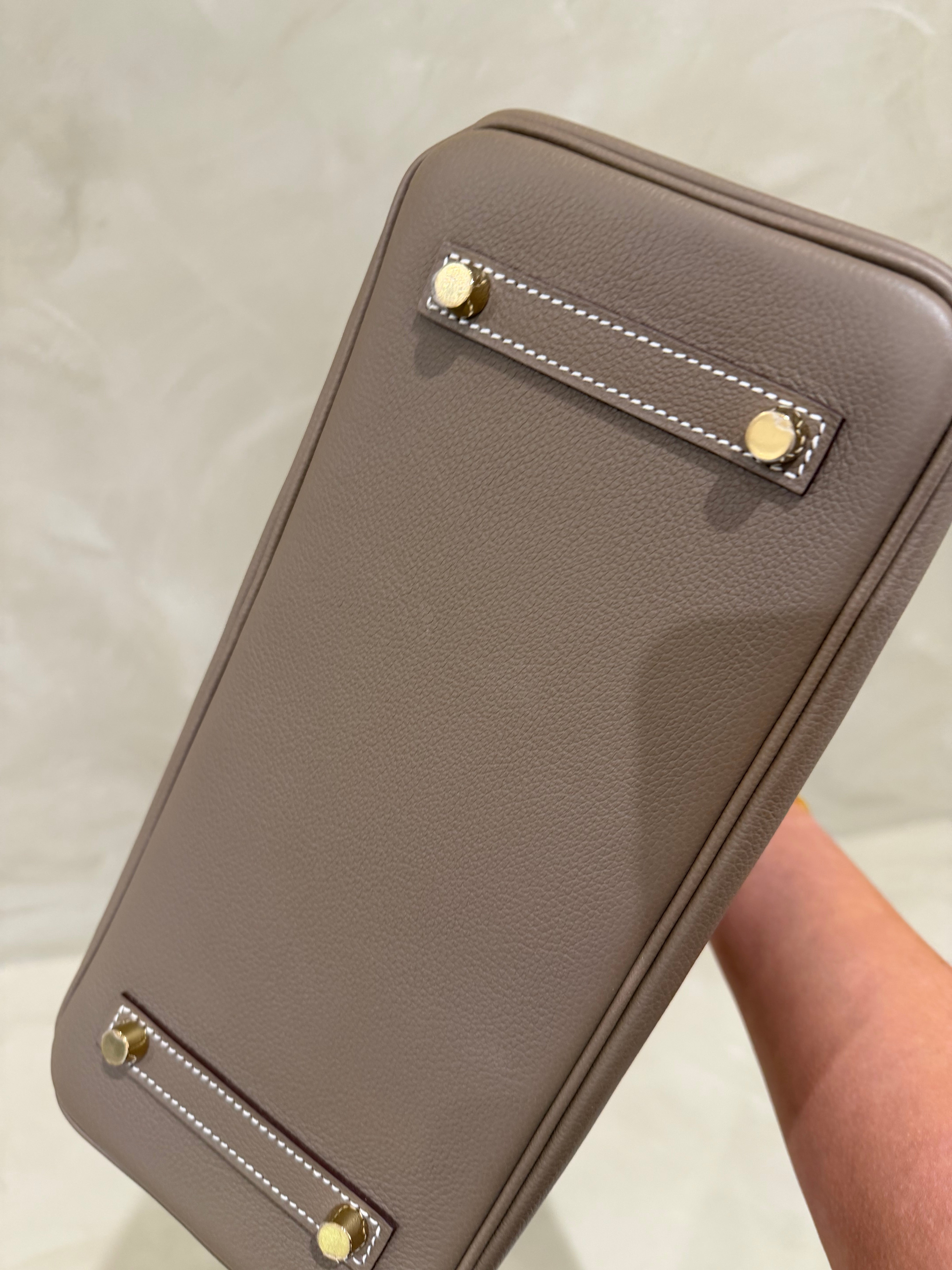 Hermes shoulder Birkin Etoupe