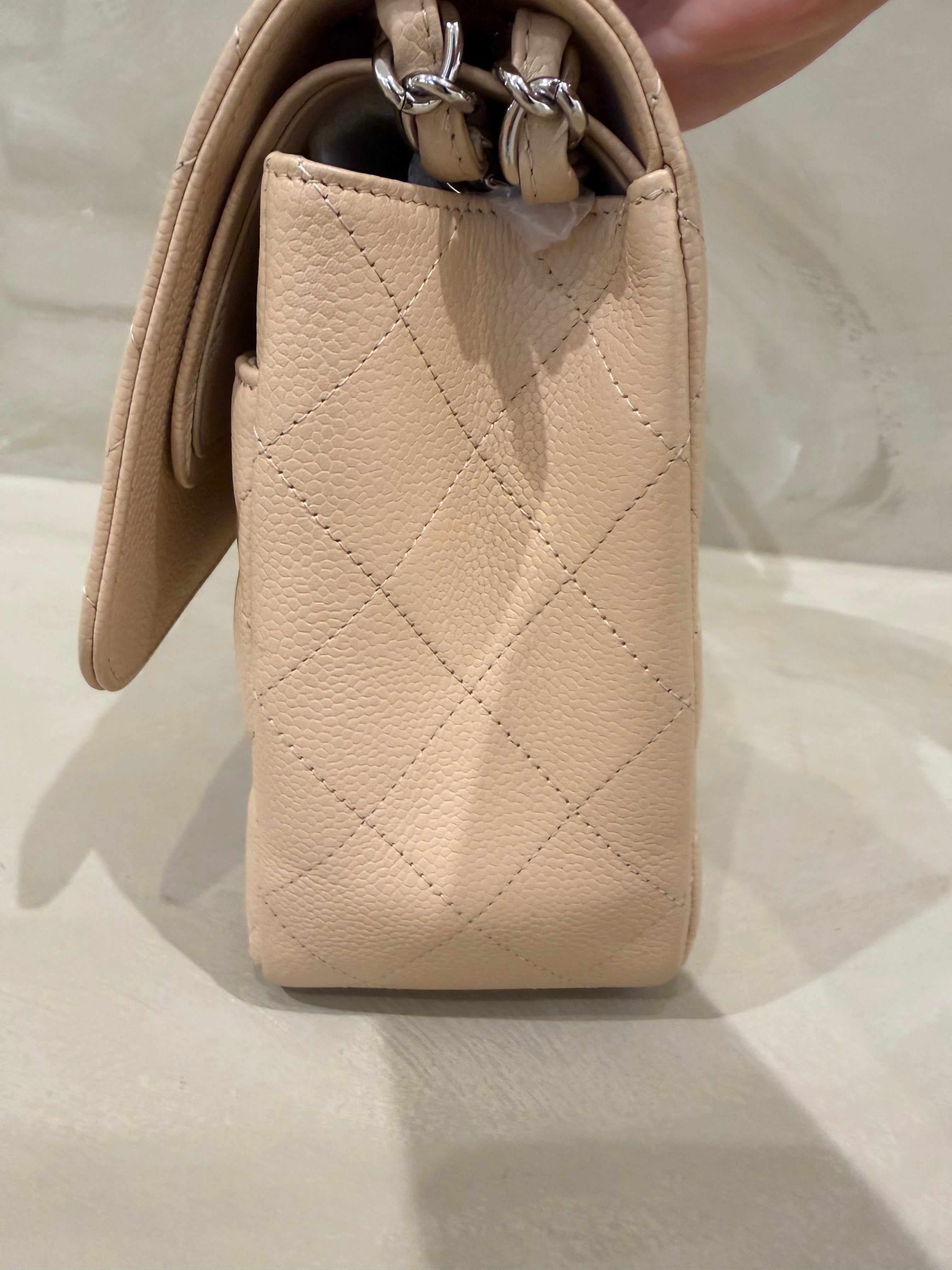 Chanel Classic Flap Jumbo Caviar Beige