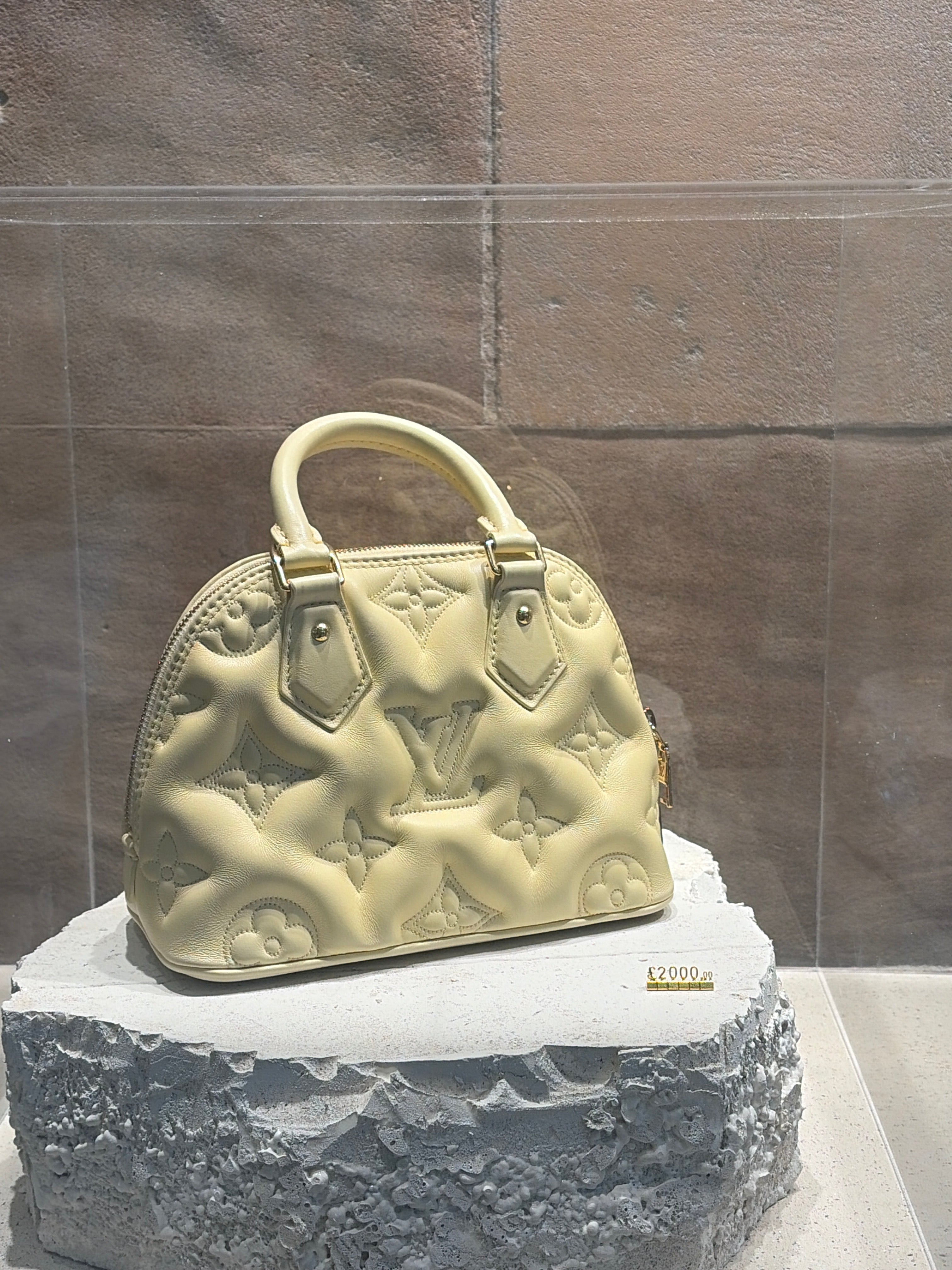 Louis Vuitton Alma Bubblegram Yellow Bubblegram Leather — Pre-Owned