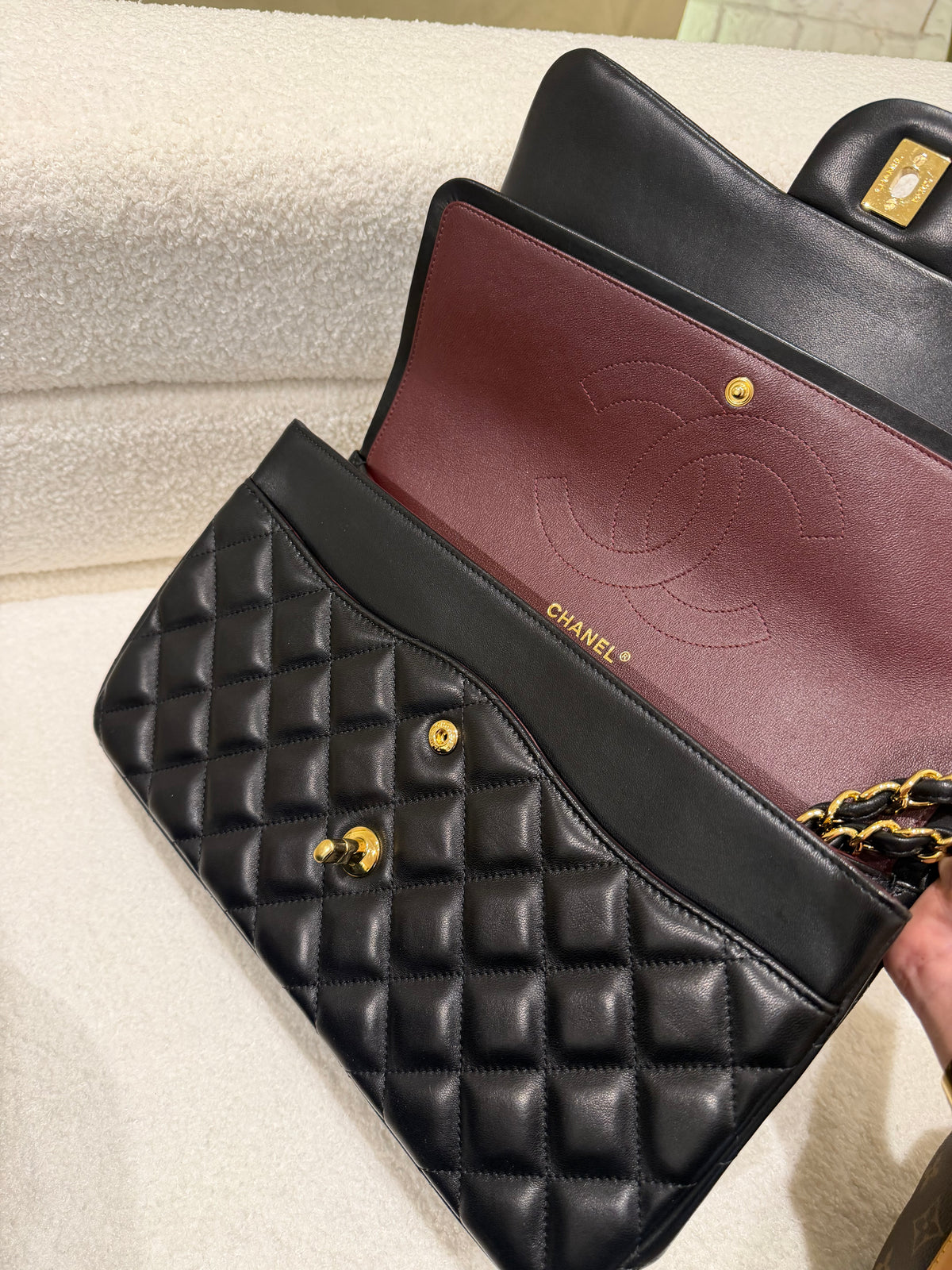 Chanel Jumbo Classic Flap Black Lambskin Gold Hardware | Series 20