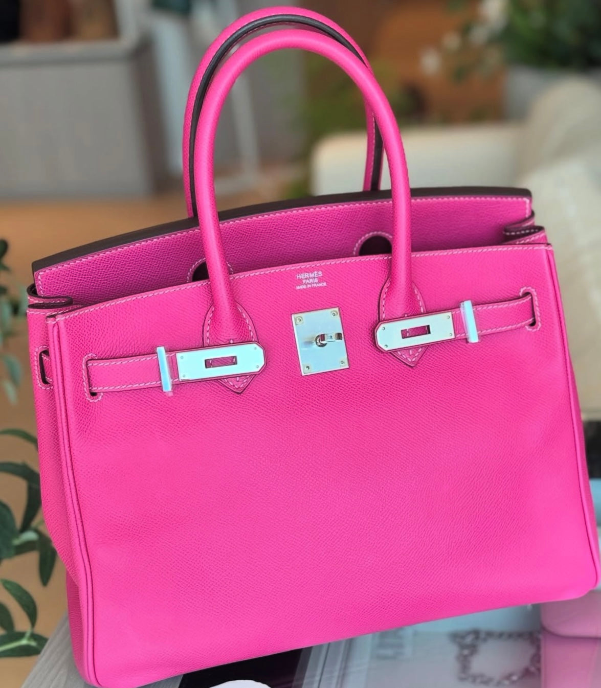 Hermes Birkin 30 Rose Tyrien