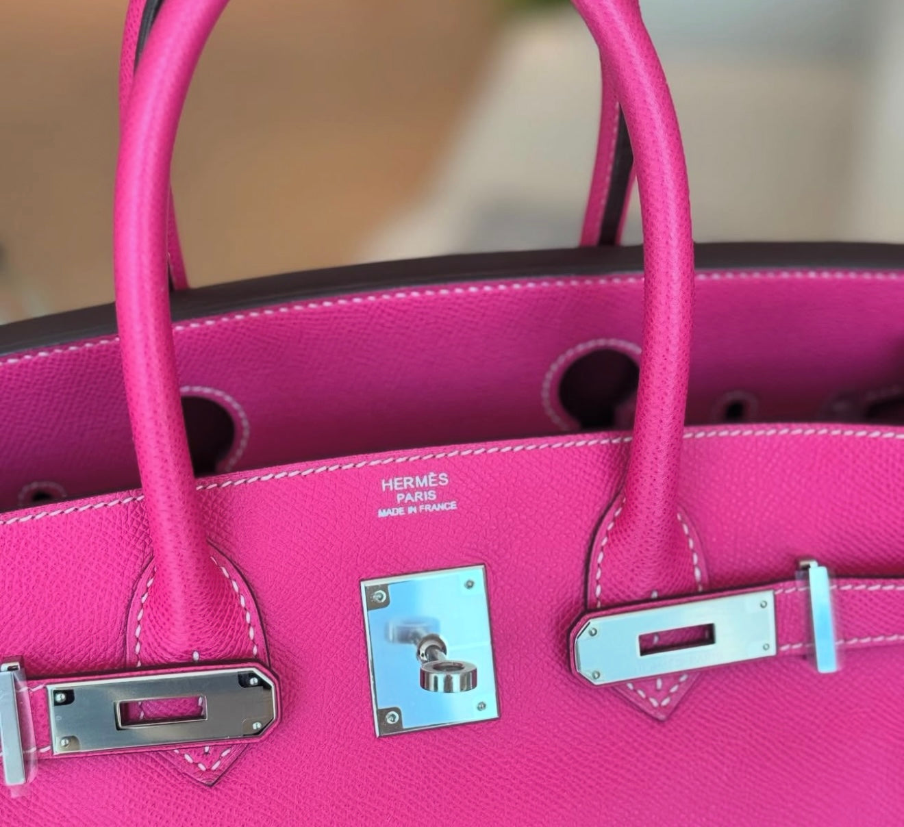 Hermes Birkin 30 Rose Tyrien
