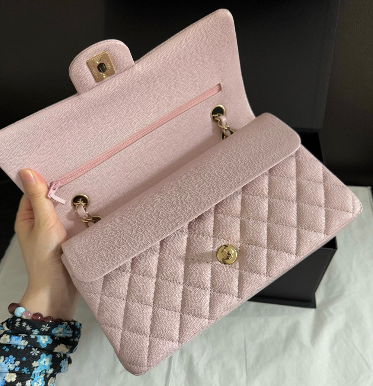 Chanel Medium 21S Double Flap Pink