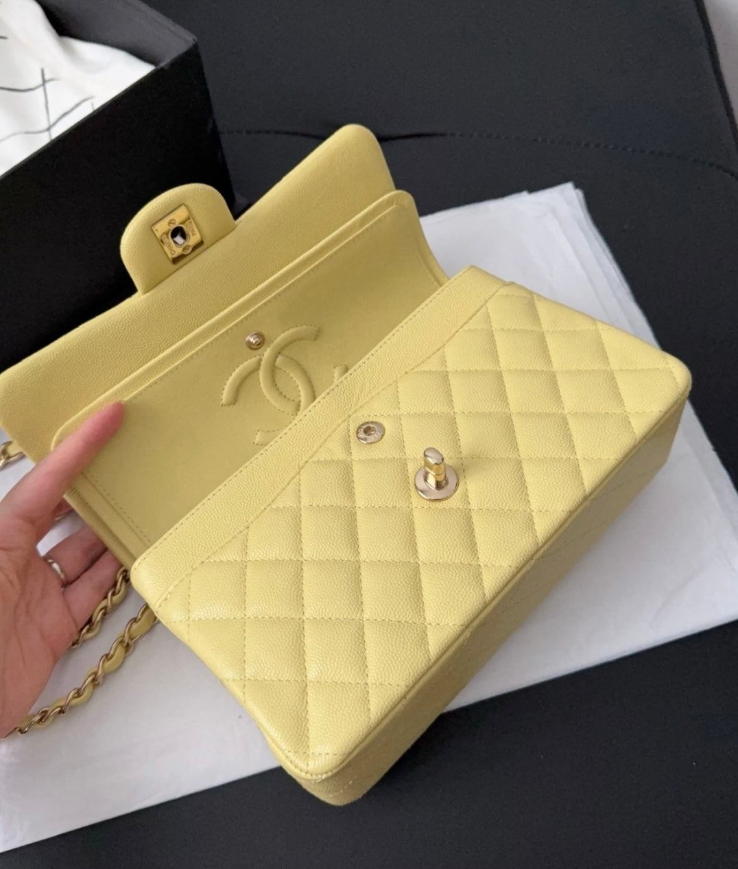 Chanel Small Classic Flap Yellow