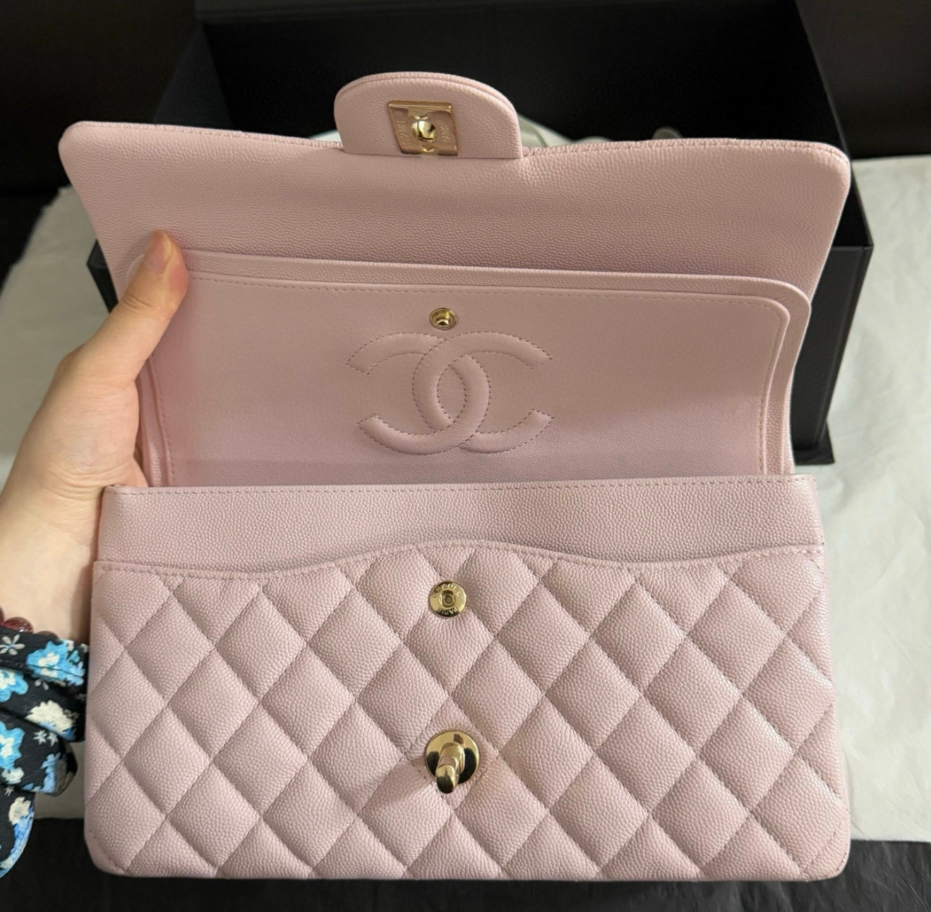 Chanel Medium 21S Double Flap Pink