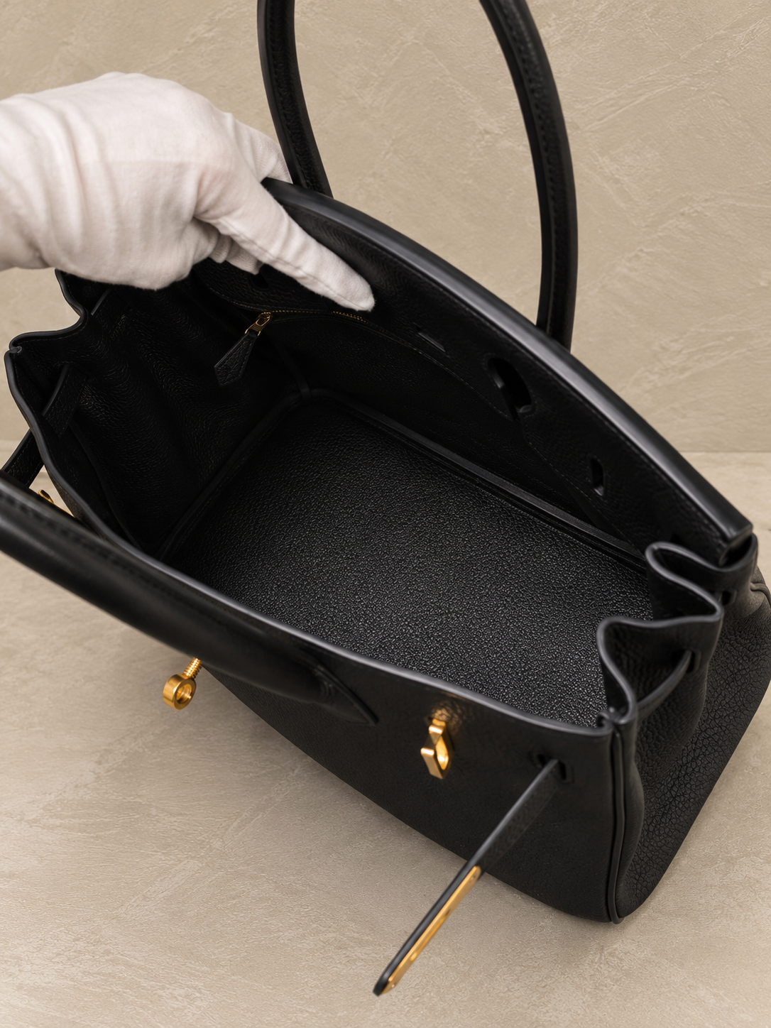 The Hermès Birkin 30 Black Gold Hardware Kept Unused 2015