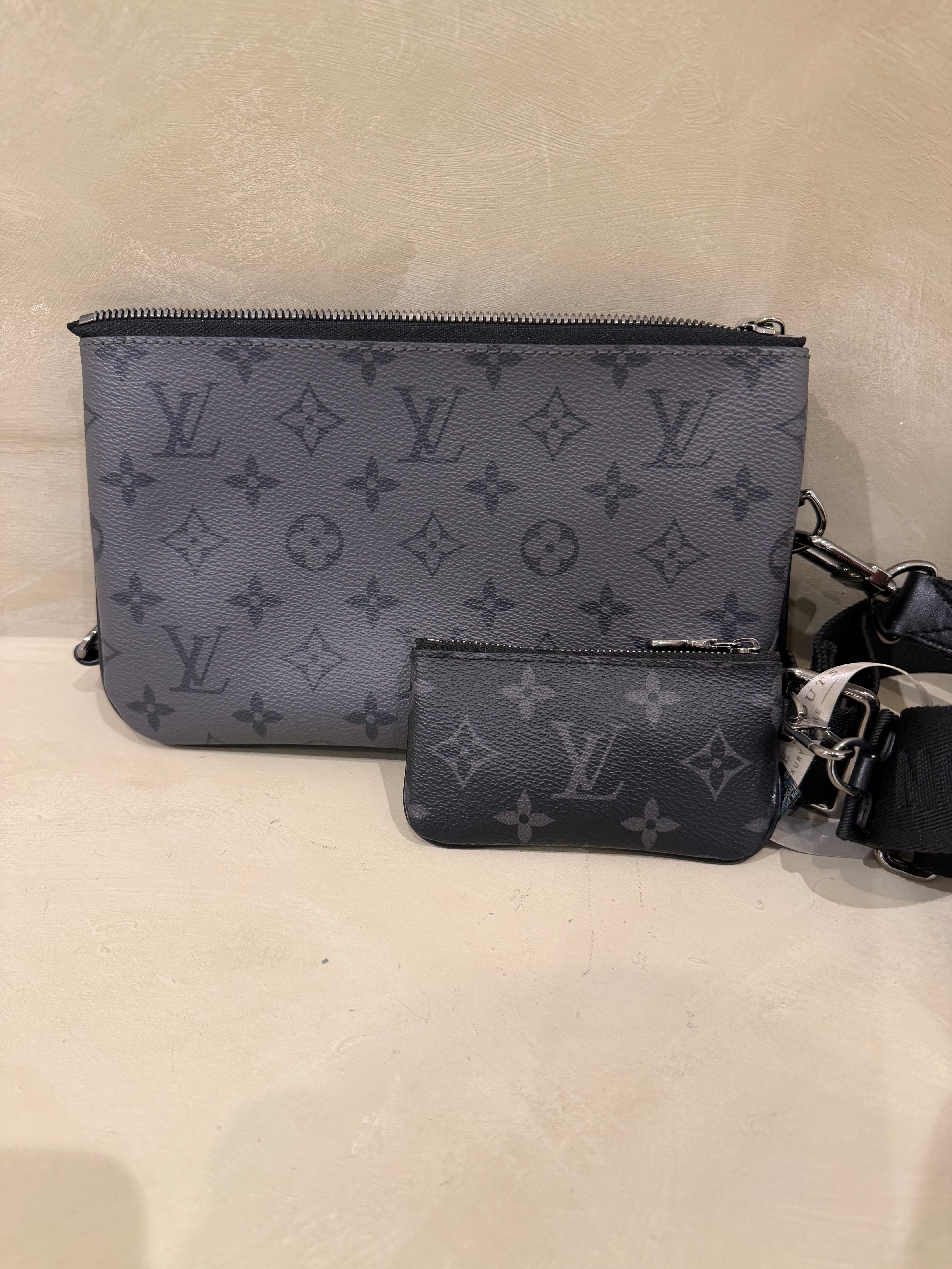Men's Monogram Eclipse Trio Messenger Bag Black