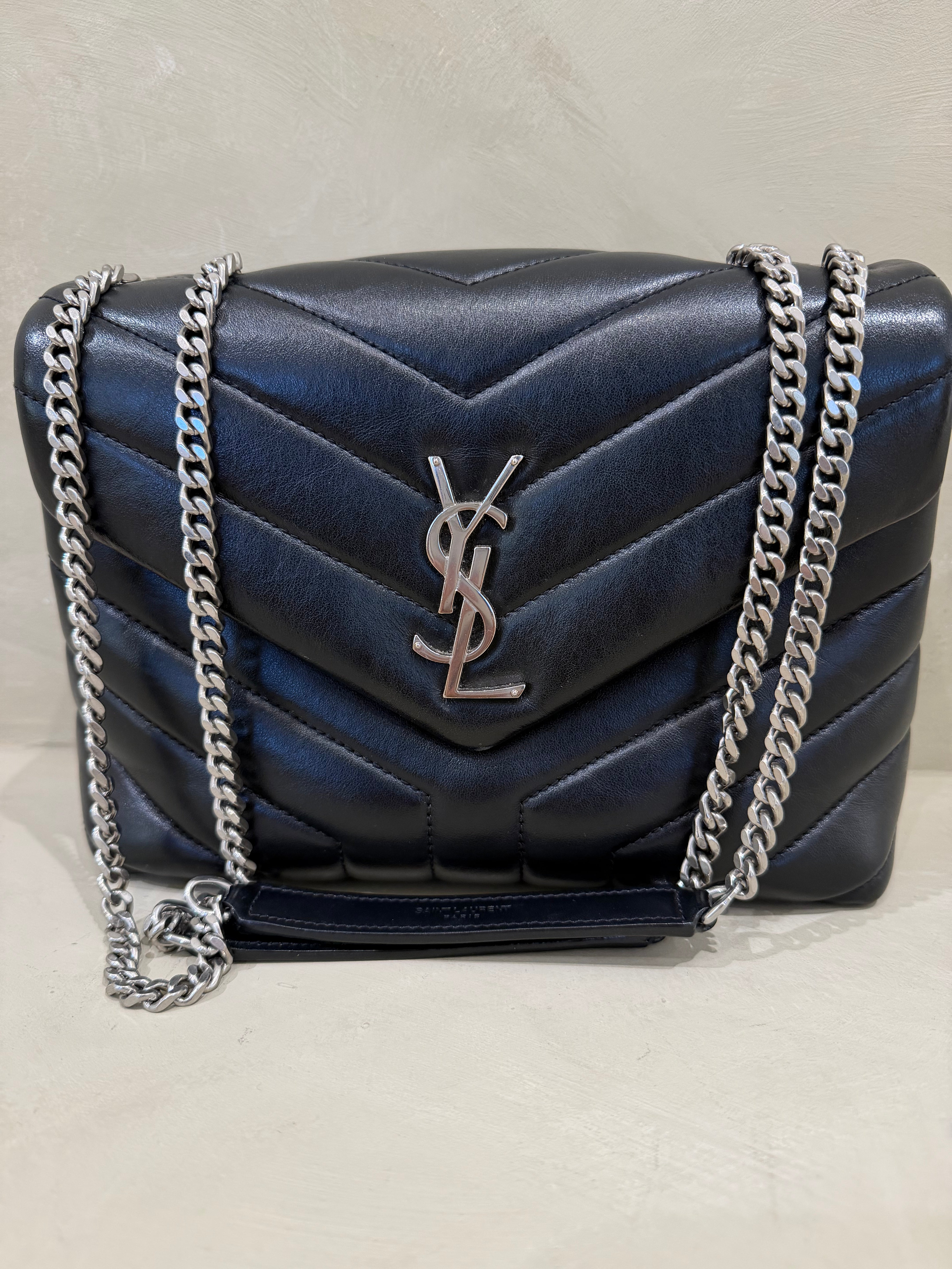 Saint Laurent (YSL) Medium Lou Lou Bag | Leather | Silver Hardware | Excellent