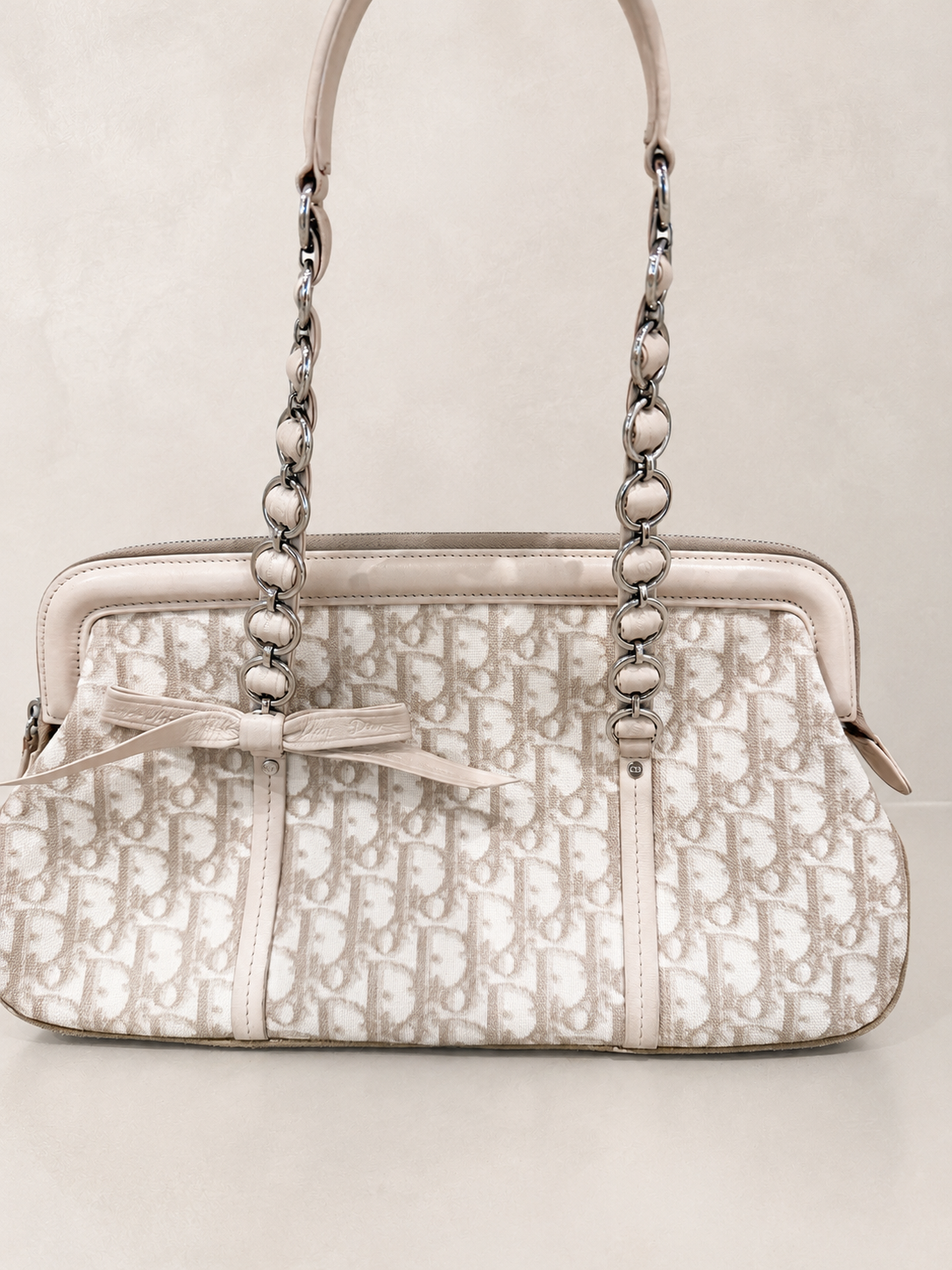 Dior Y2K Romantique Trotter Shoulder Bag – Beige Monogram Canvas & Leather(reserved)