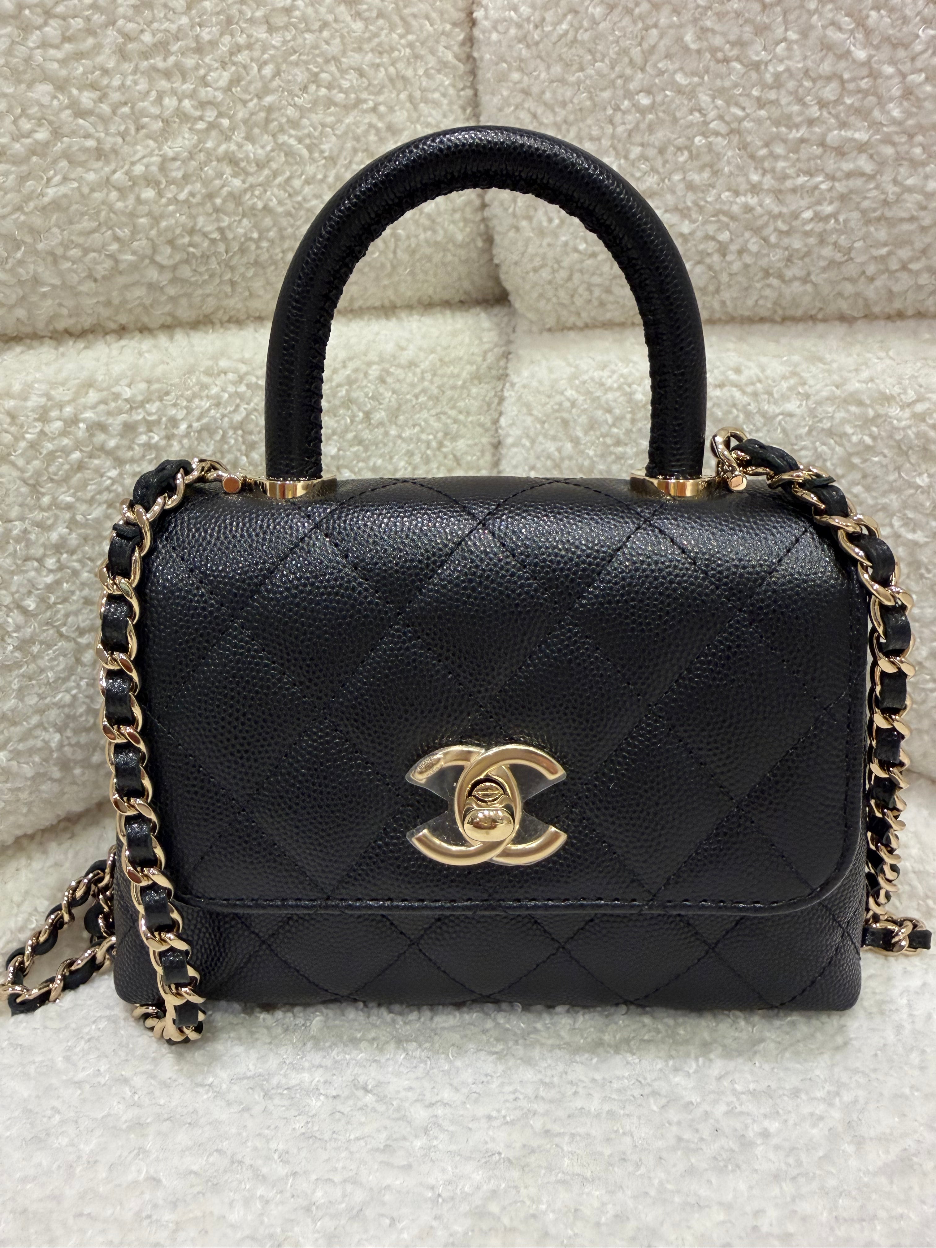 Chanel Coco Handle | Nano | Black Caviar | Gold Hardware | Pristine