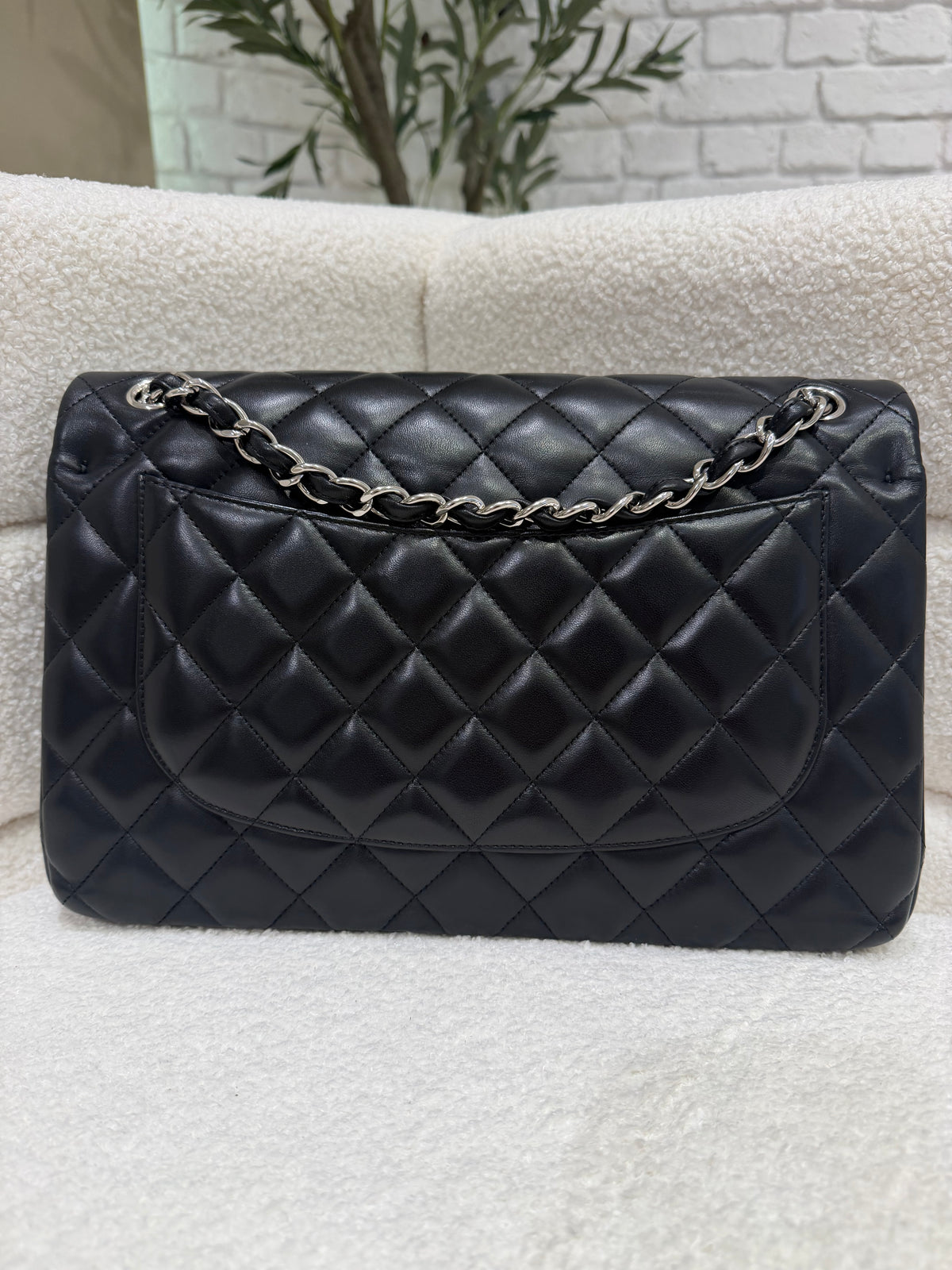 Chanel Jumbo Classic Flap – Black Lambskin | Silver Hardware | Series 19