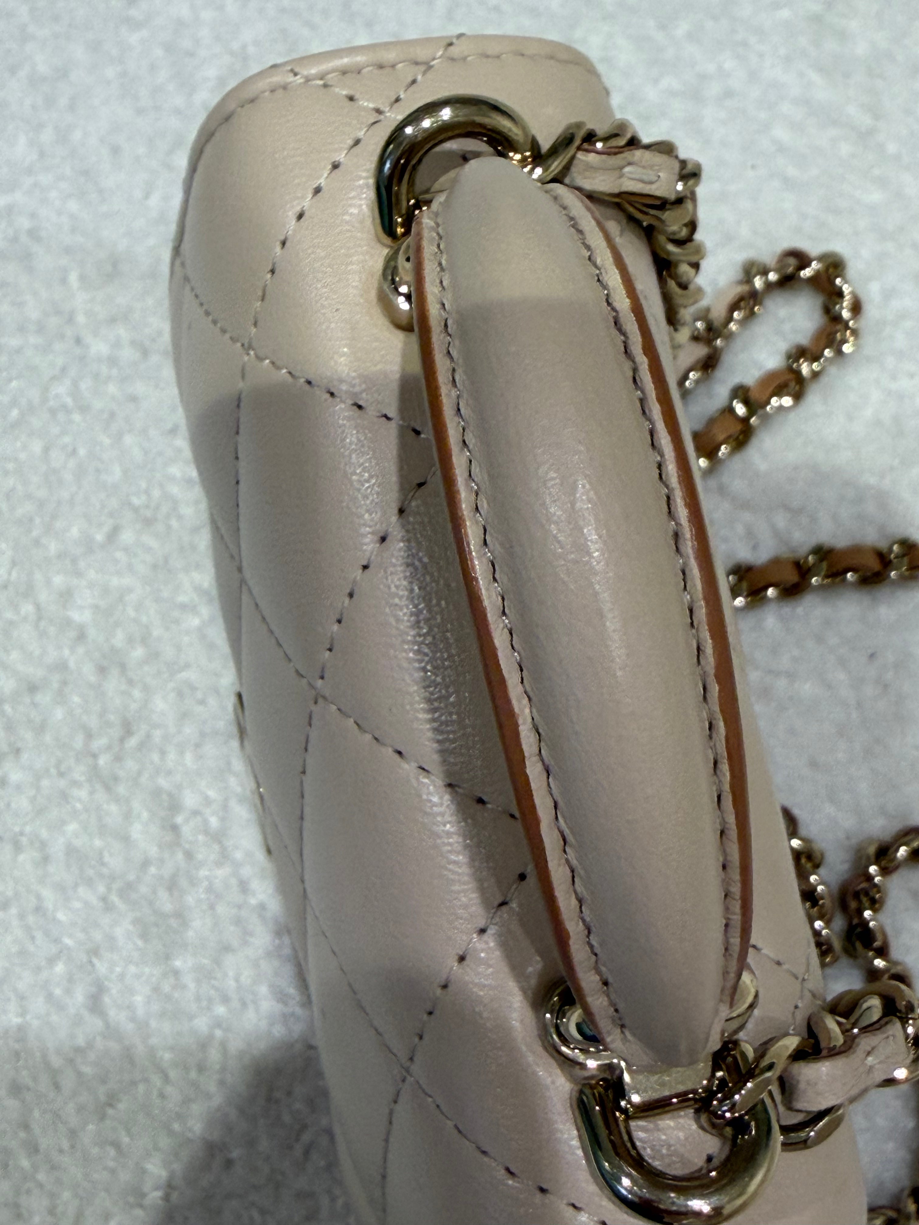 Chanel Top Handle Crossbody | Micro Mini | Lambskin Leather | Gold Hardware