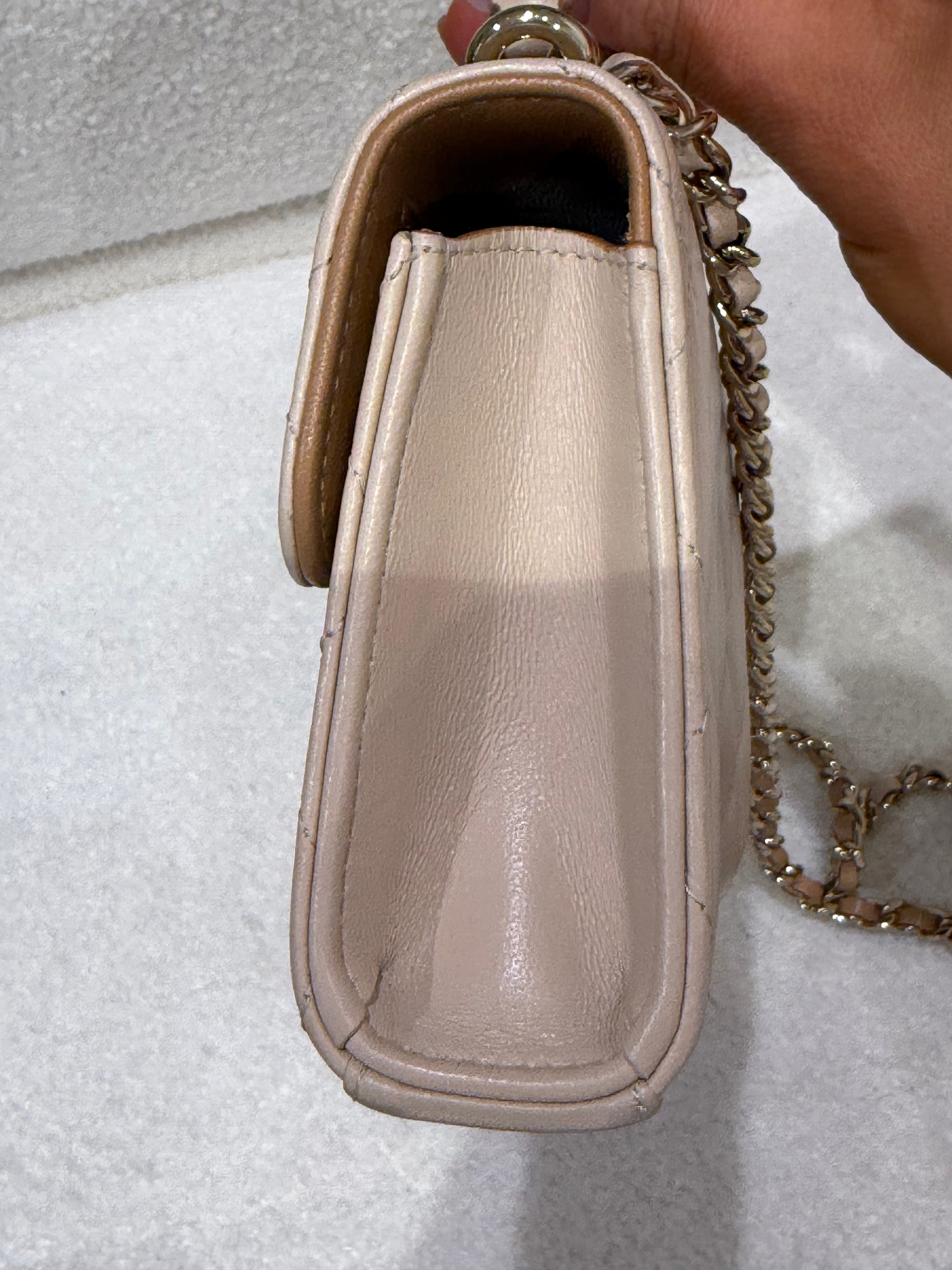 Chanel Top Handle Crossbody | Micro Mini | Lambskin Leather | Gold Hardware
