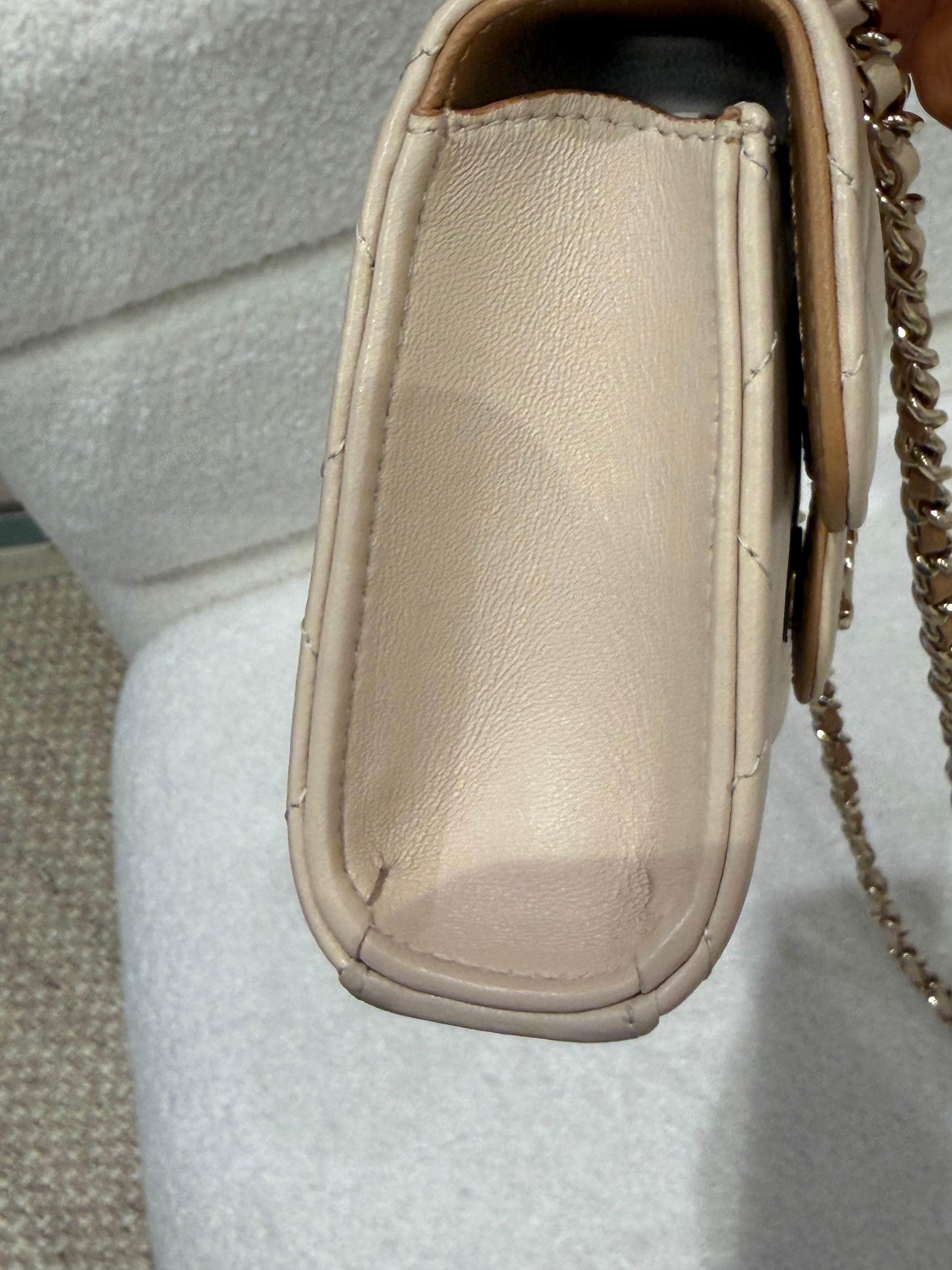 Chanel Top Handle Crossbody | Micro Mini | Lambskin Leather | Gold Hardware