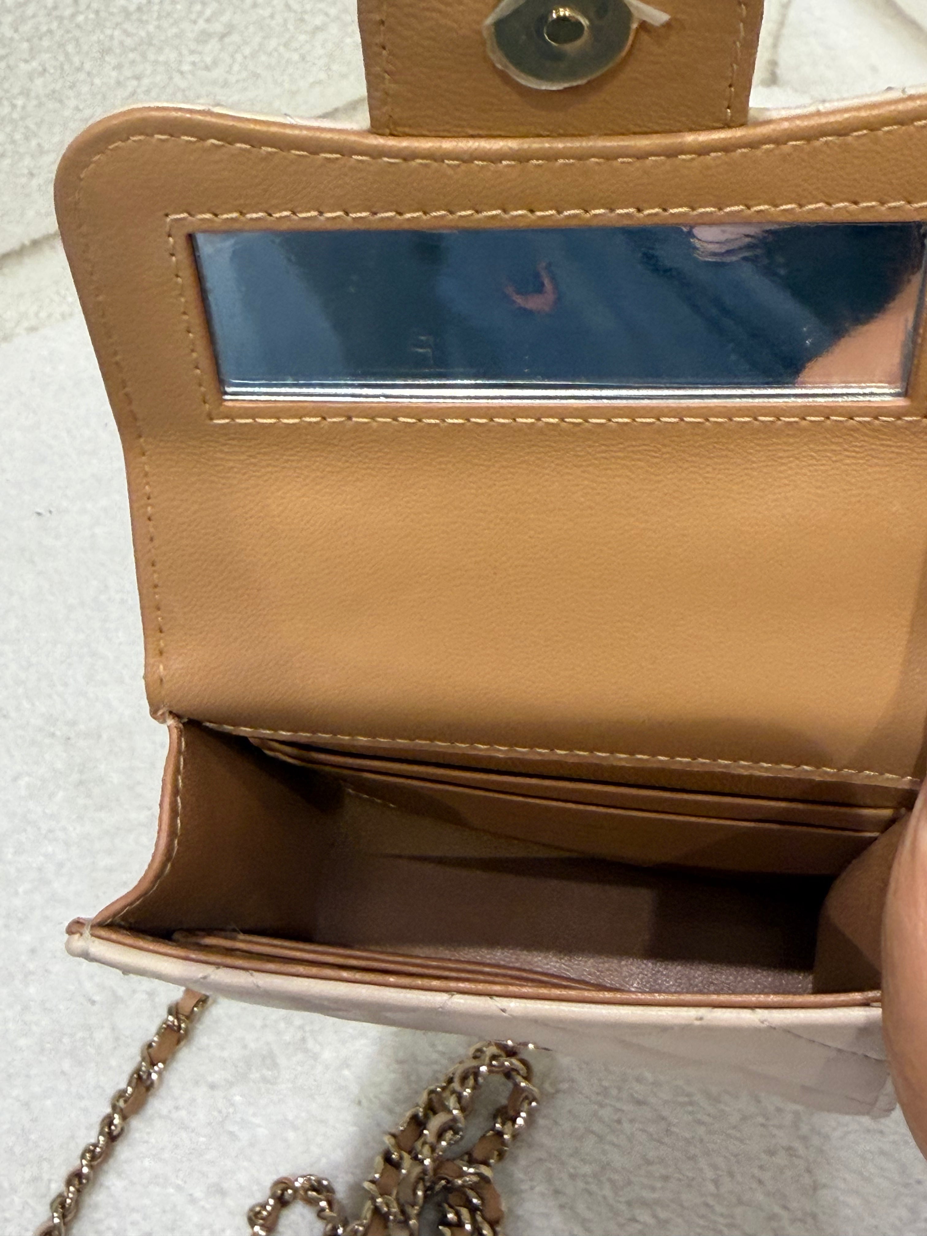 Chanel Top Handle Crossbody | Micro Mini | Lambskin Leather | Gold Hardware