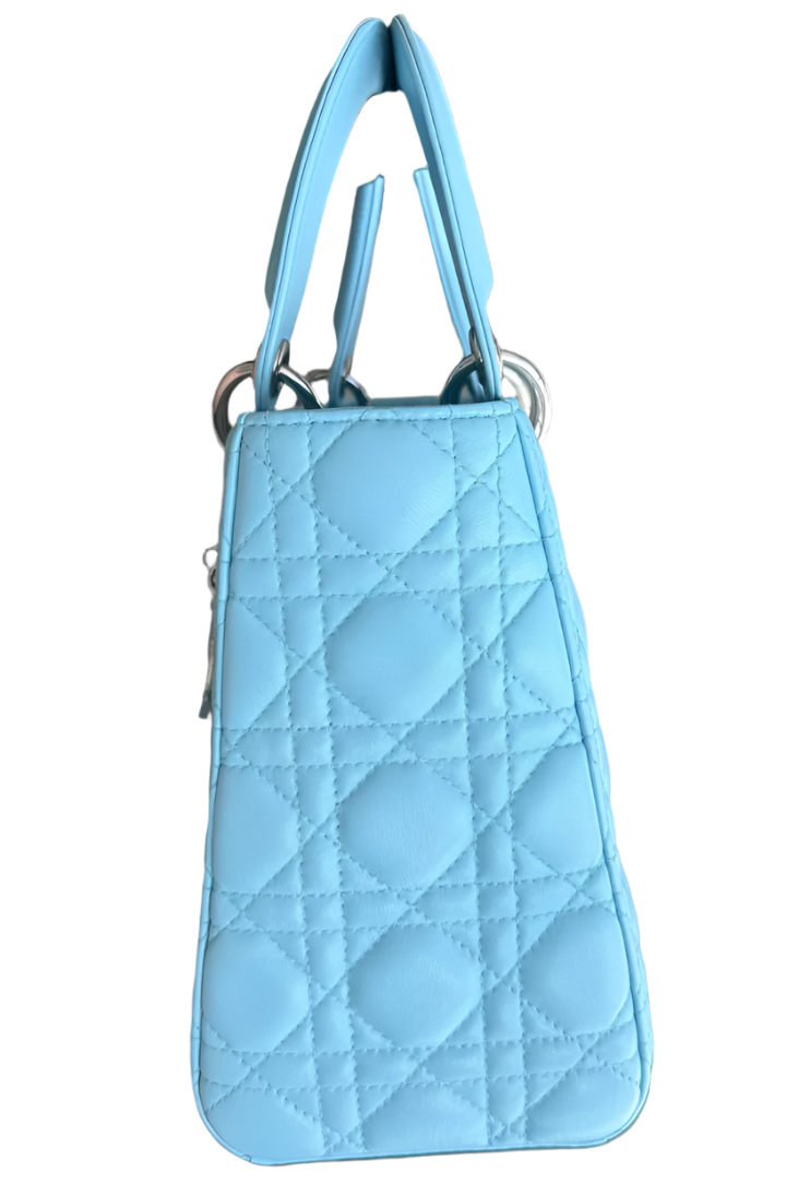 Lady Dior Medium Blue Bag