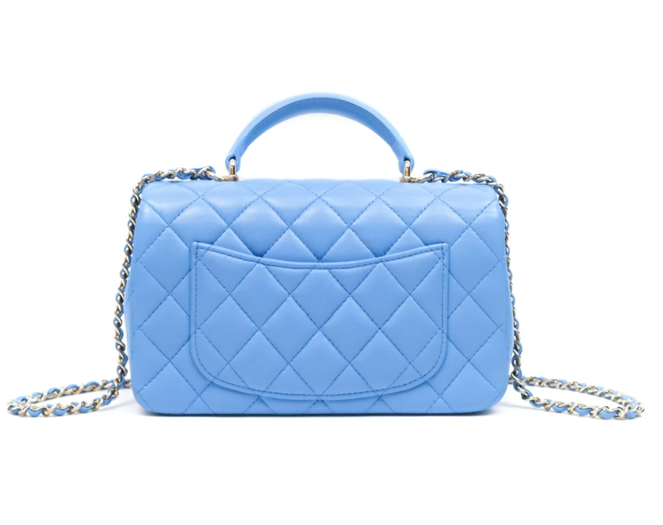 Chanel Mini Top Handle Blue
