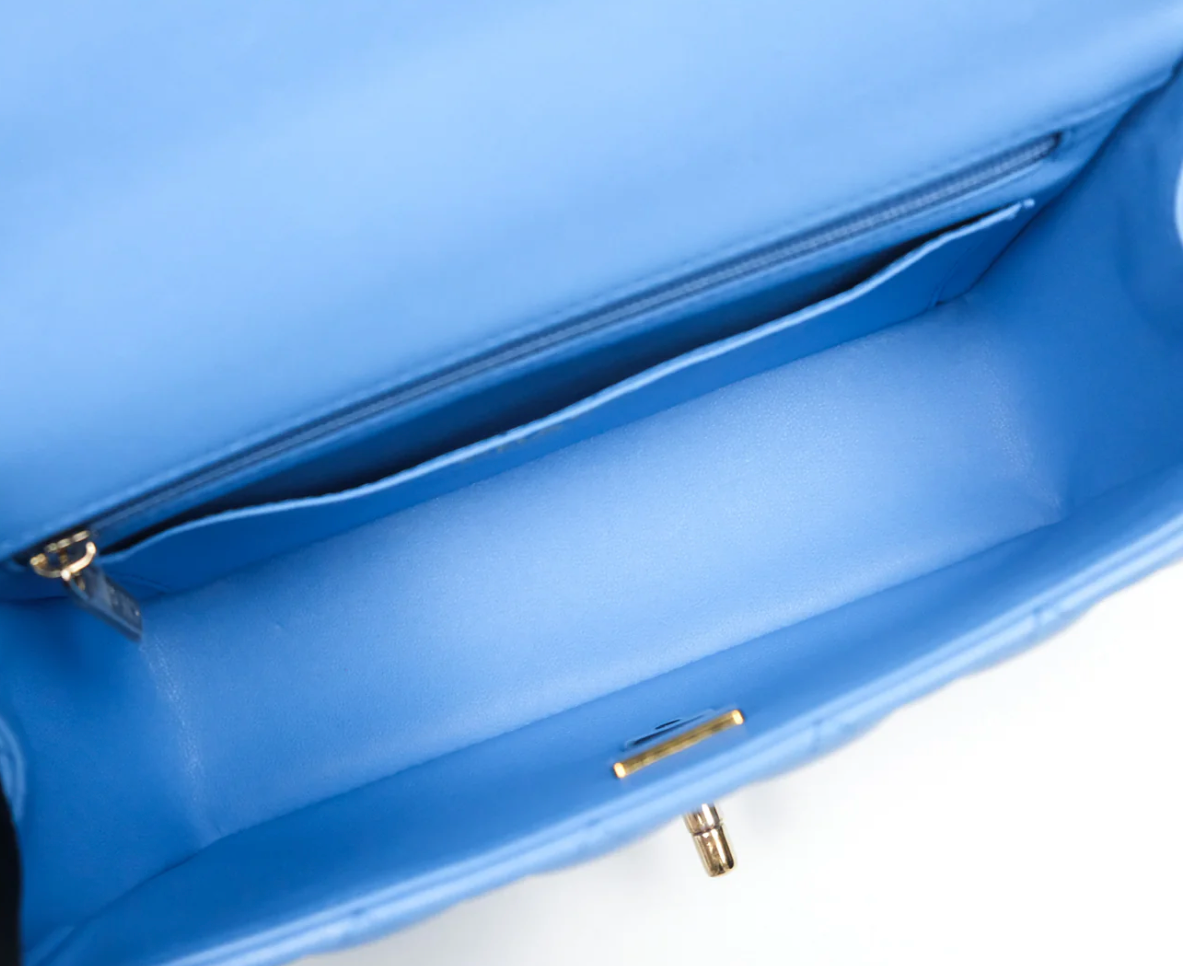 Chanel Mini Top Handle Blue