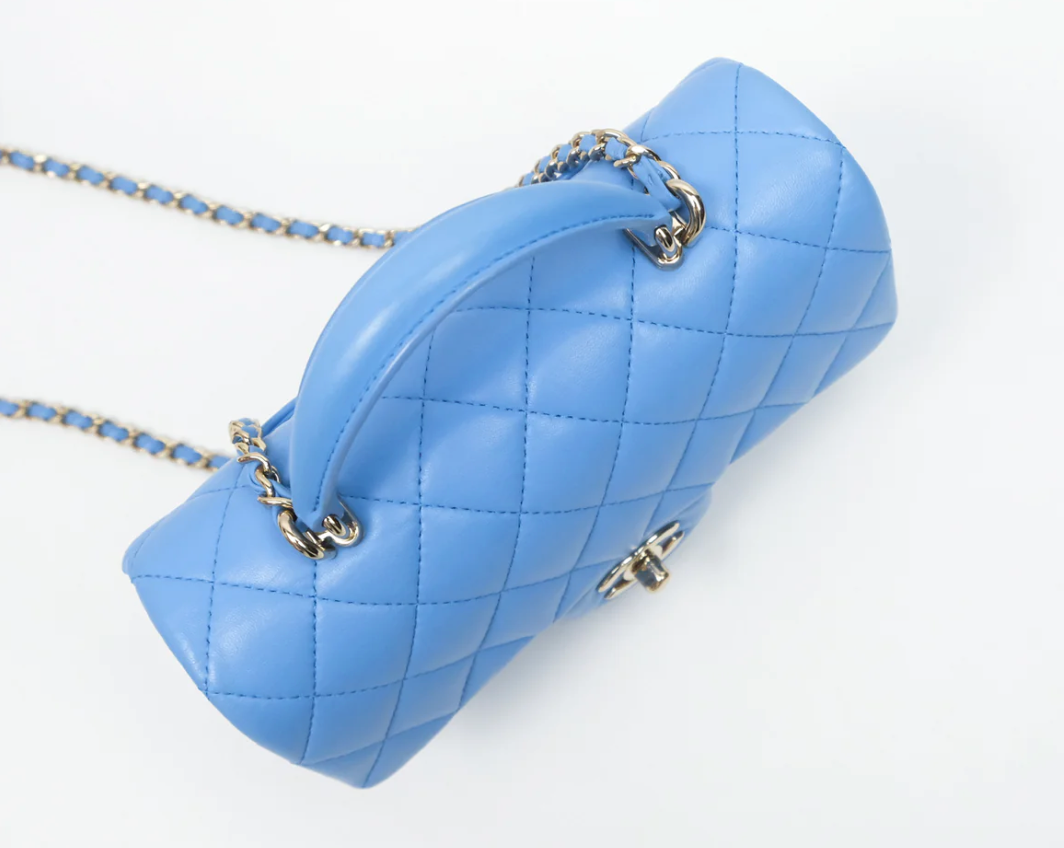 Chanel Mini Top Handle Blue