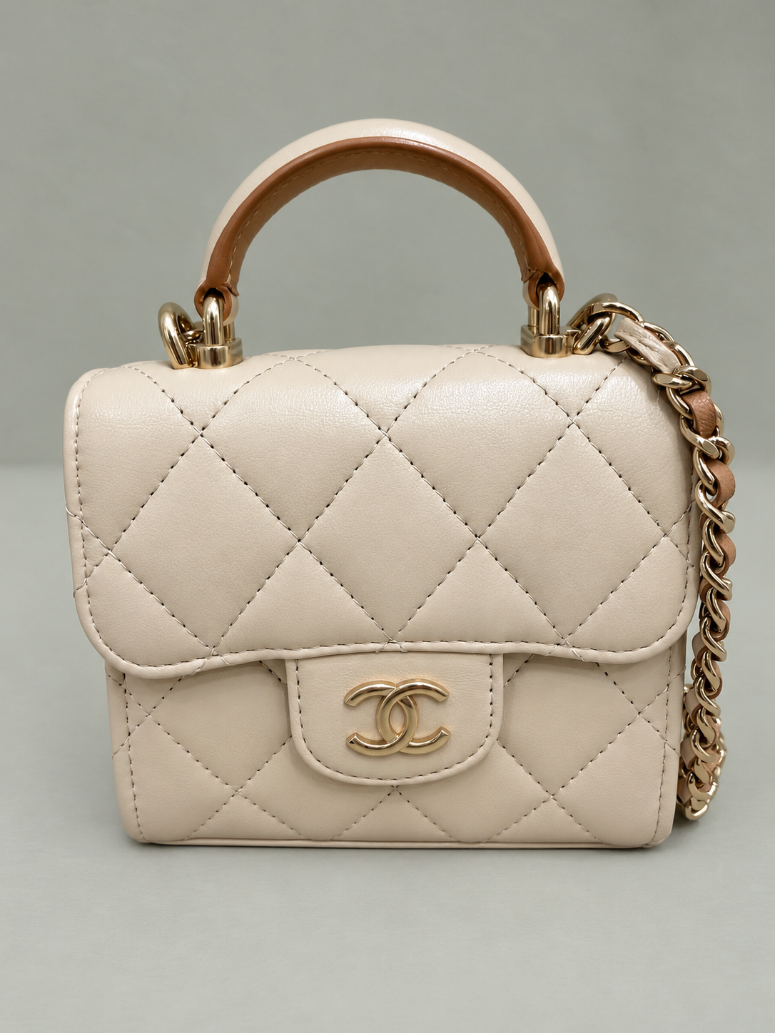 Chanel Top Handle Crossbody | Micro Mini | Lambskin Leather | Gold Hardware