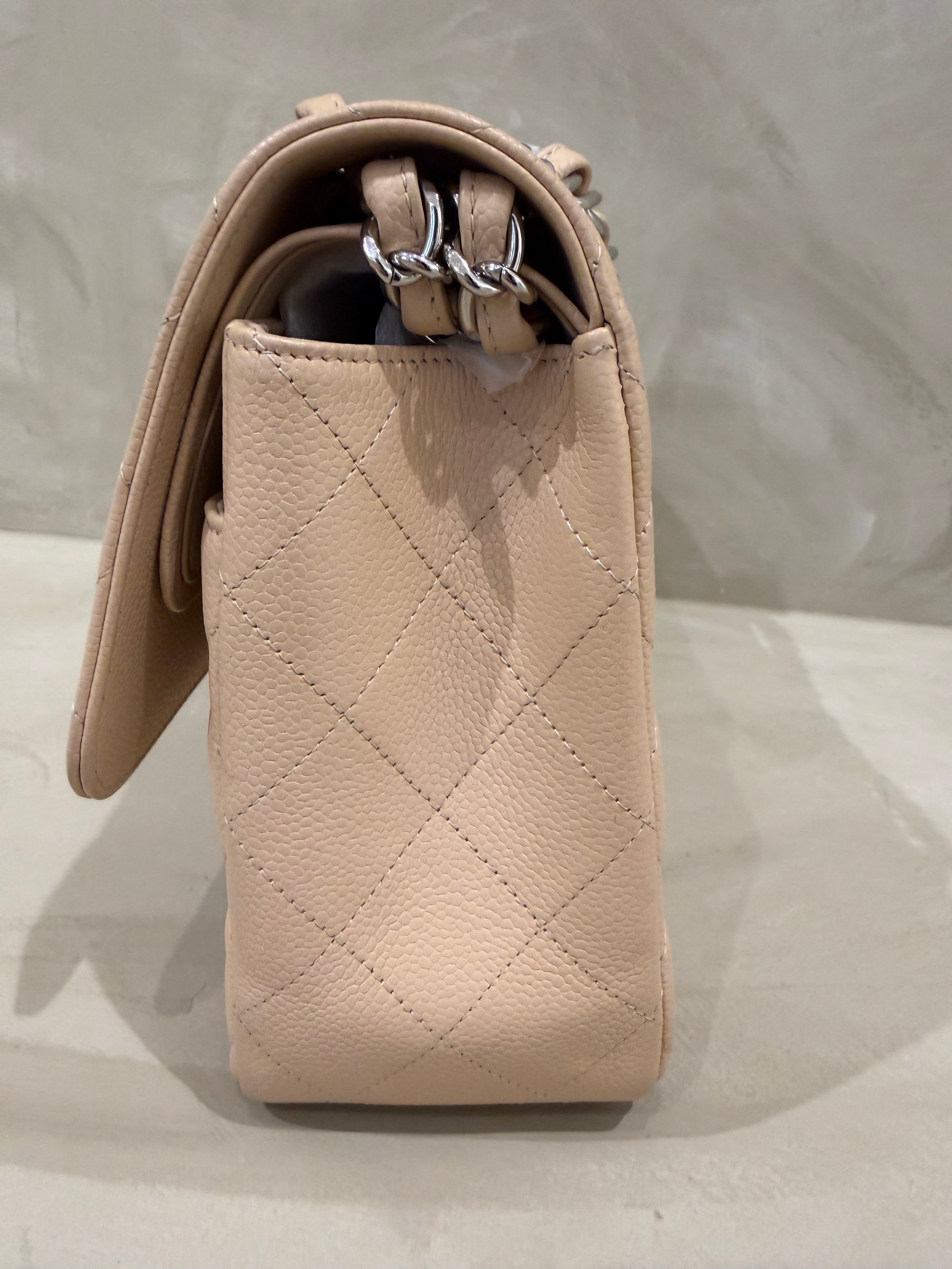 Chanel Classic Flap Jumbo Caviar Beige