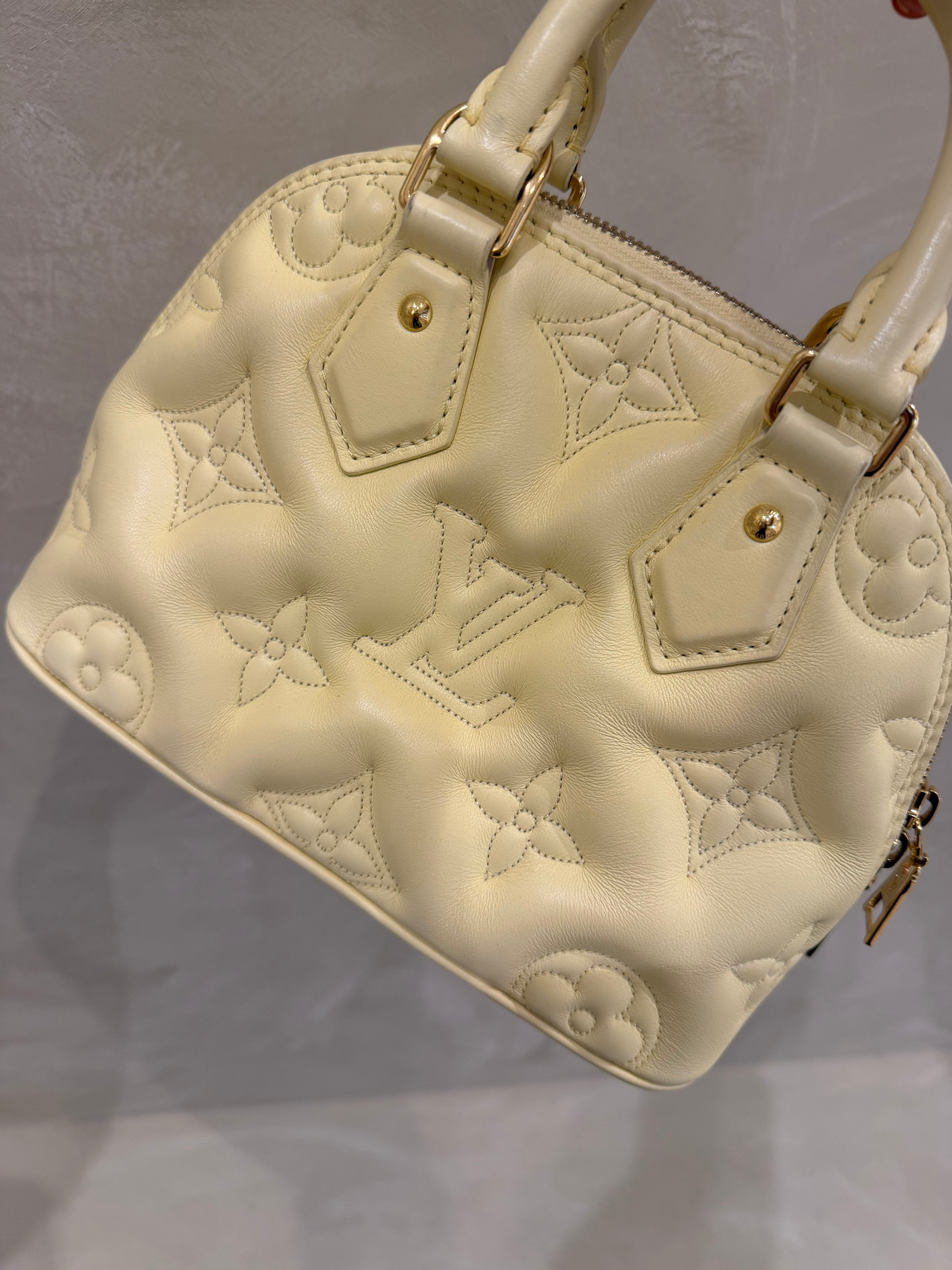 Louis Vuitton Alma Bubblegram Yellow Bubblegram Leather — Pre-Owned