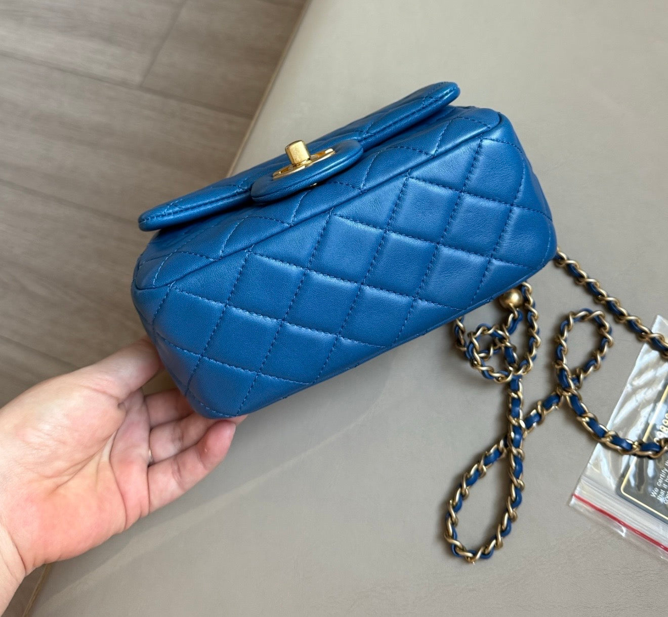 Chanel Blue Pearl Crush Mini Flap Bag