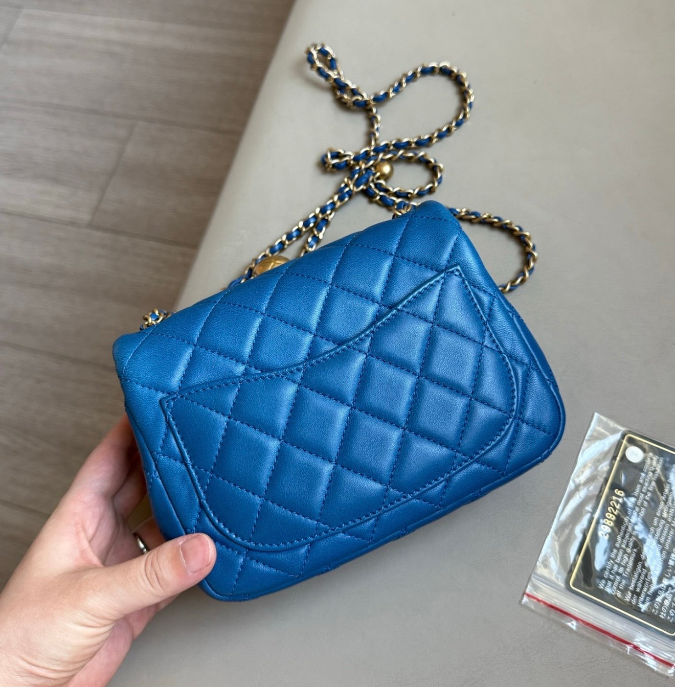 Chanel Blue Pearl Crush Mini Flap Bag