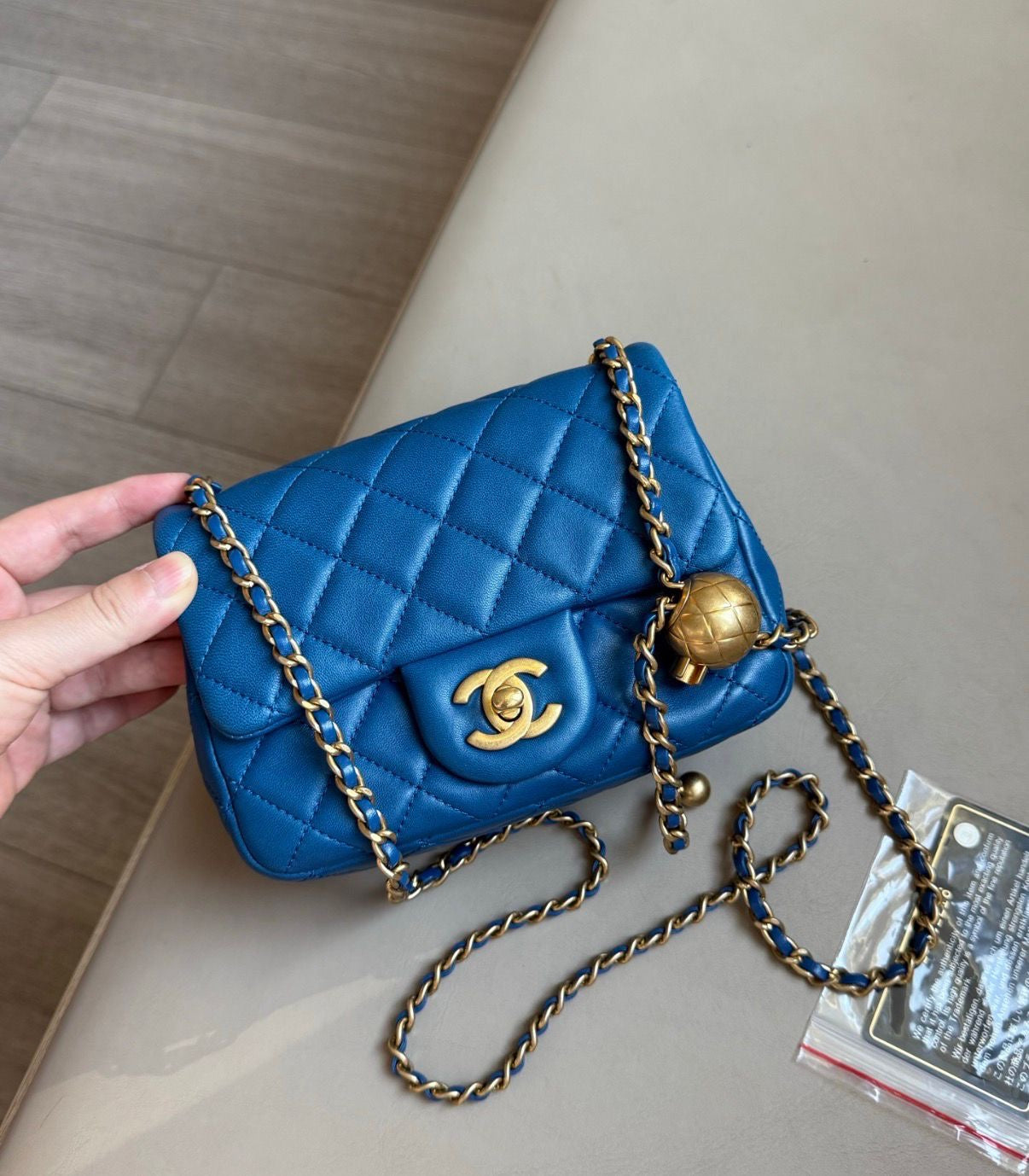 Chanel Blue Pearl Crush Mini Flap Bag
