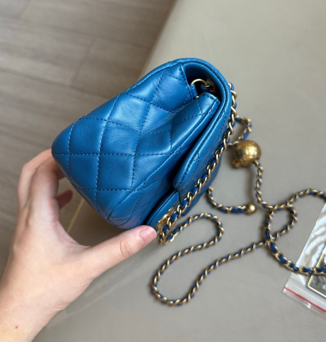 Chanel Blue Pearl Crush Mini Flap Bag
