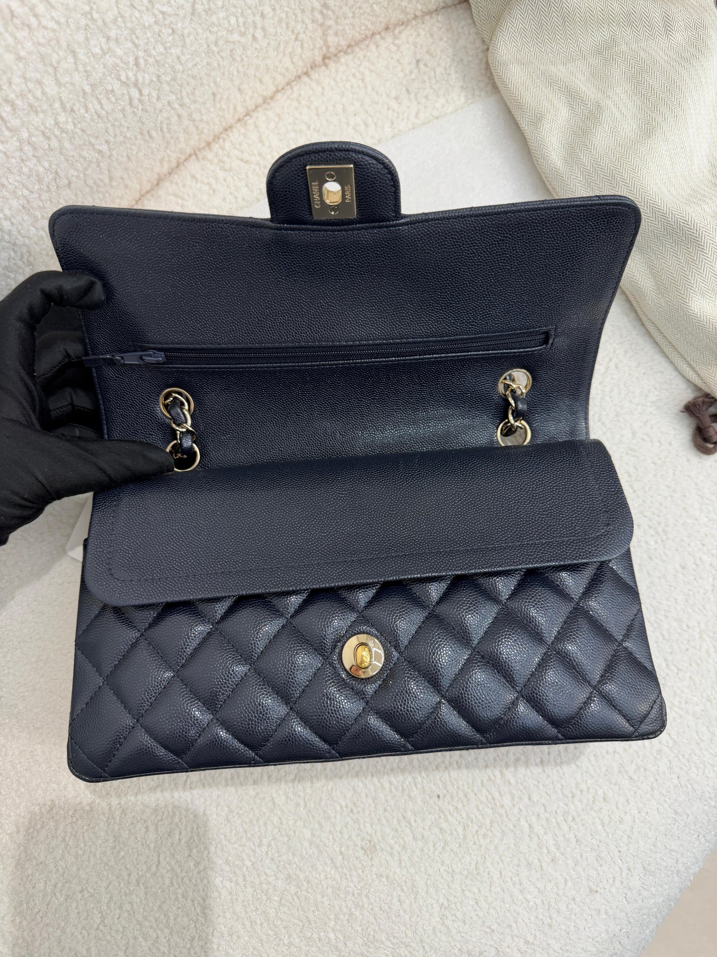 Chanel Medium Classic Flap Dark Navy