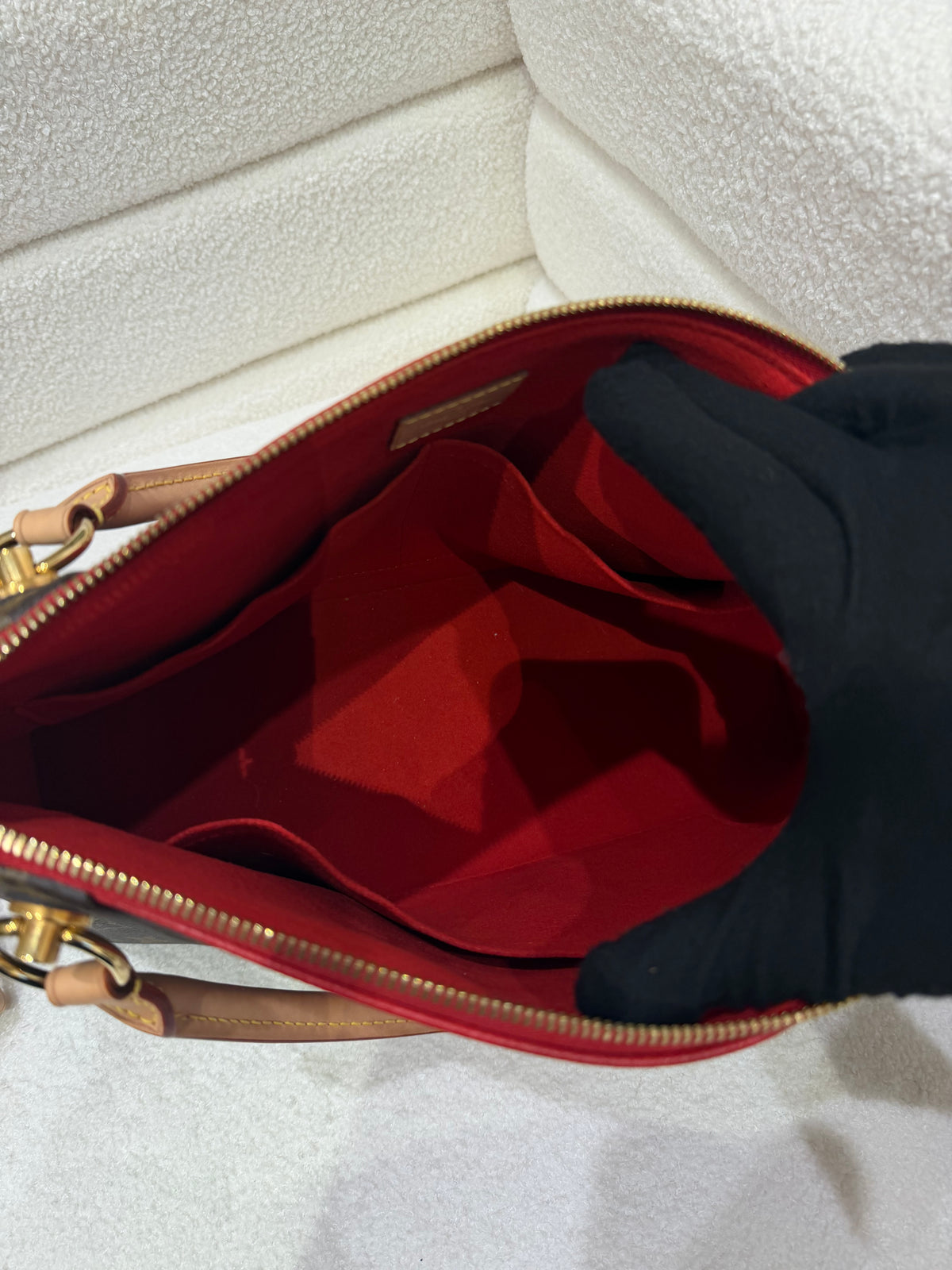 Louis Vuitton V Tote MM Monogram Red | Pre-Loved Designer Bag