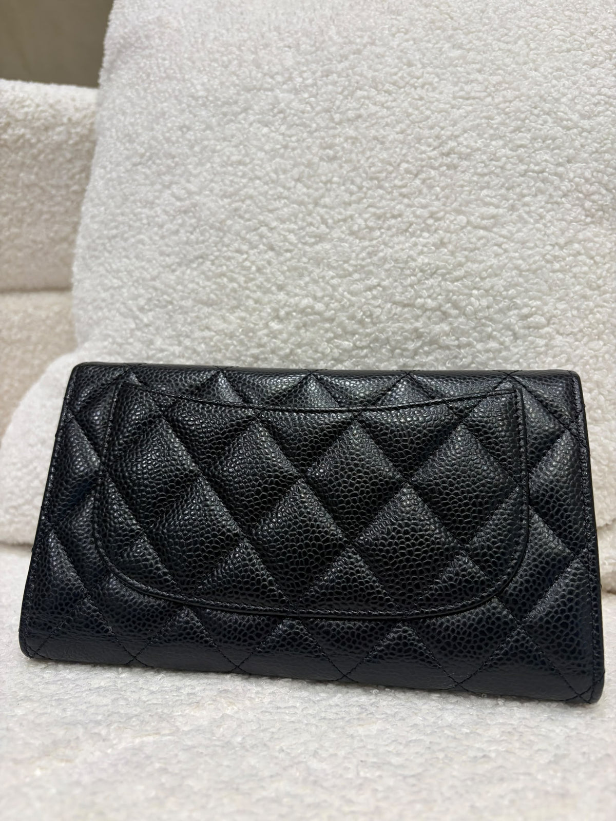 Chanel Classic Quilted Long Flap Wallet – Black Caviar Leather | Gold Hardware | Series 24