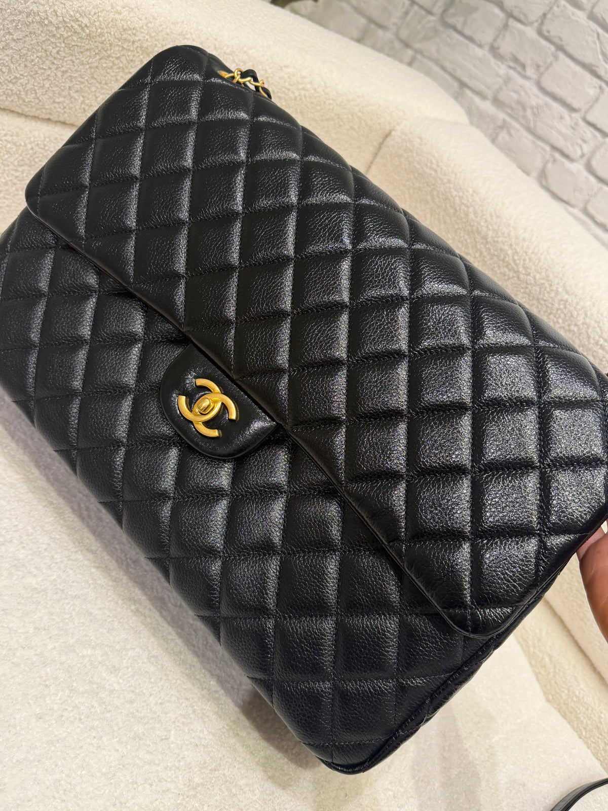 Chanel Airline Flap | XXL | Black Caviar | Gold Hardware | Excellent