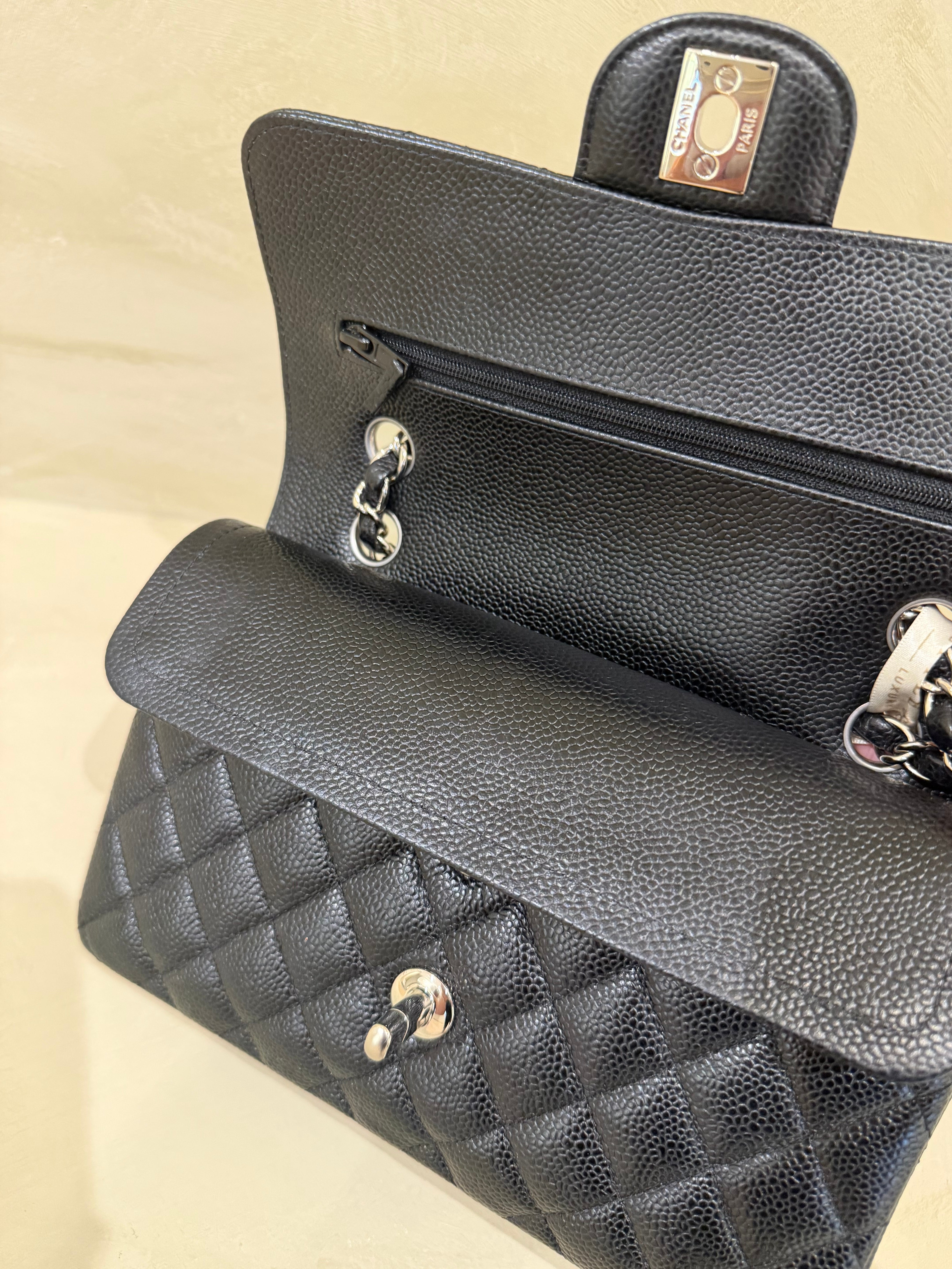 Chanel Small Classic Caviar Flap Black