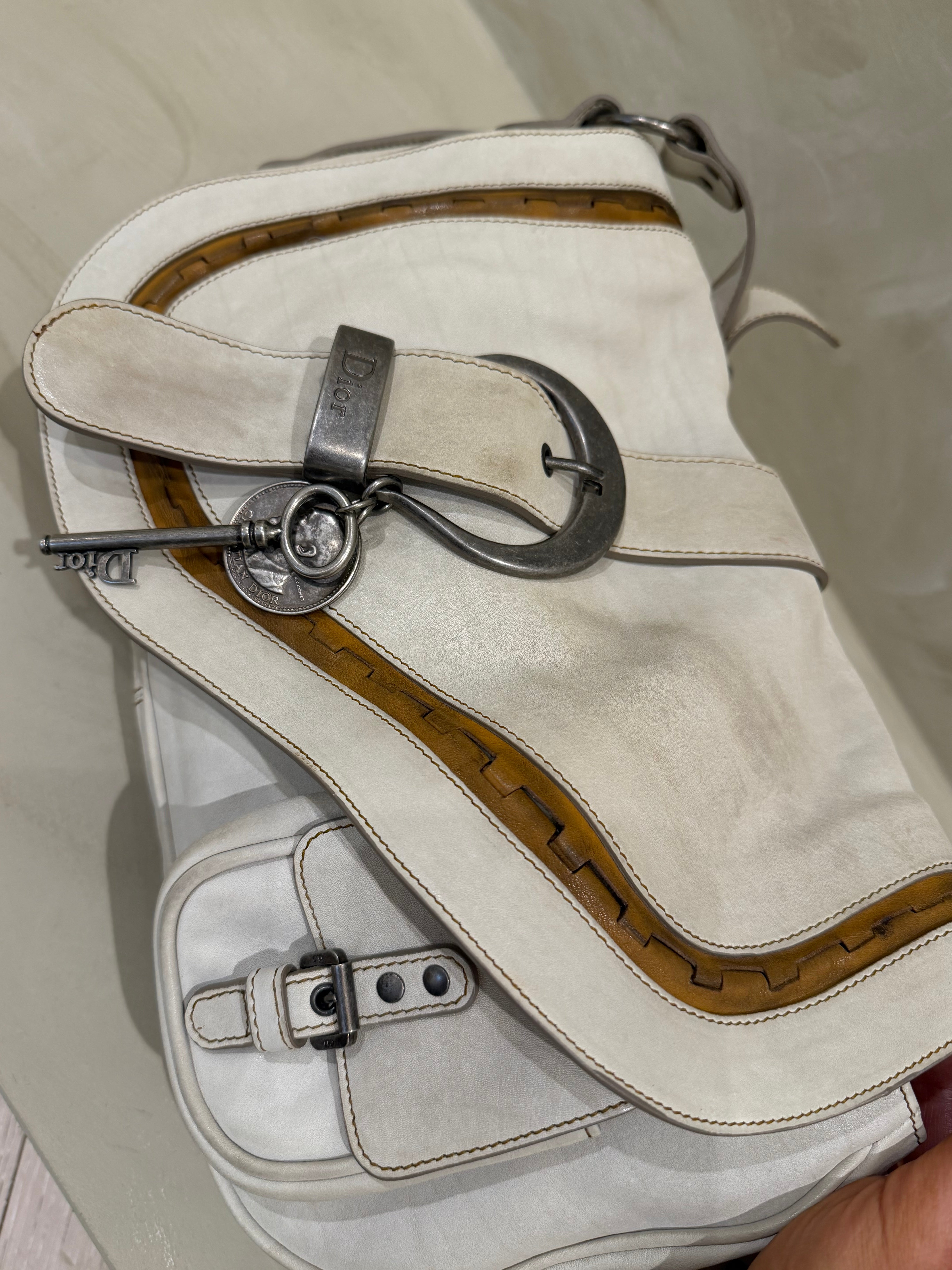 Dior Gaucho Saddle Bag – Cream – 2007