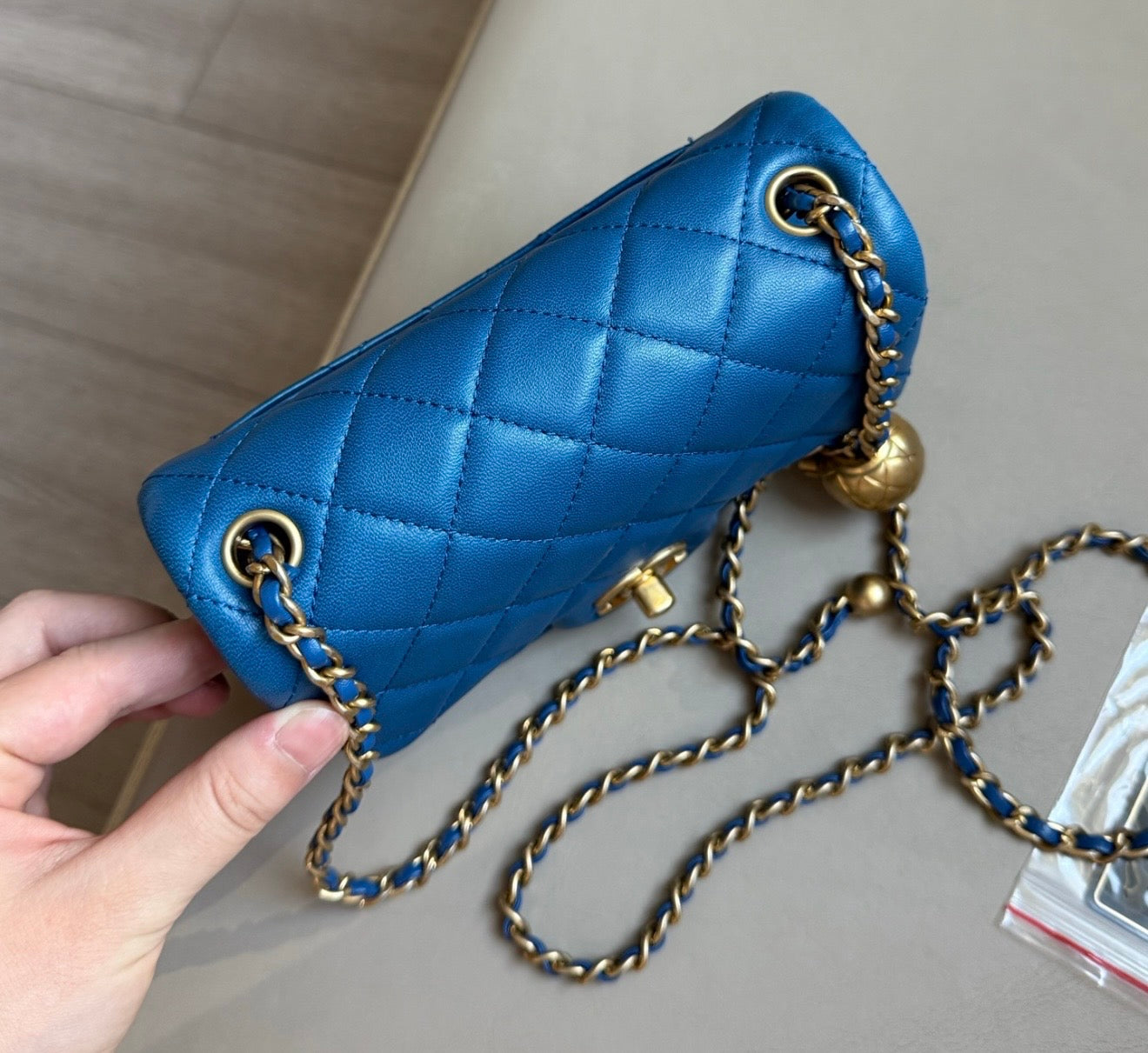 Chanel Blue Pearl Crush Mini Flap Bag