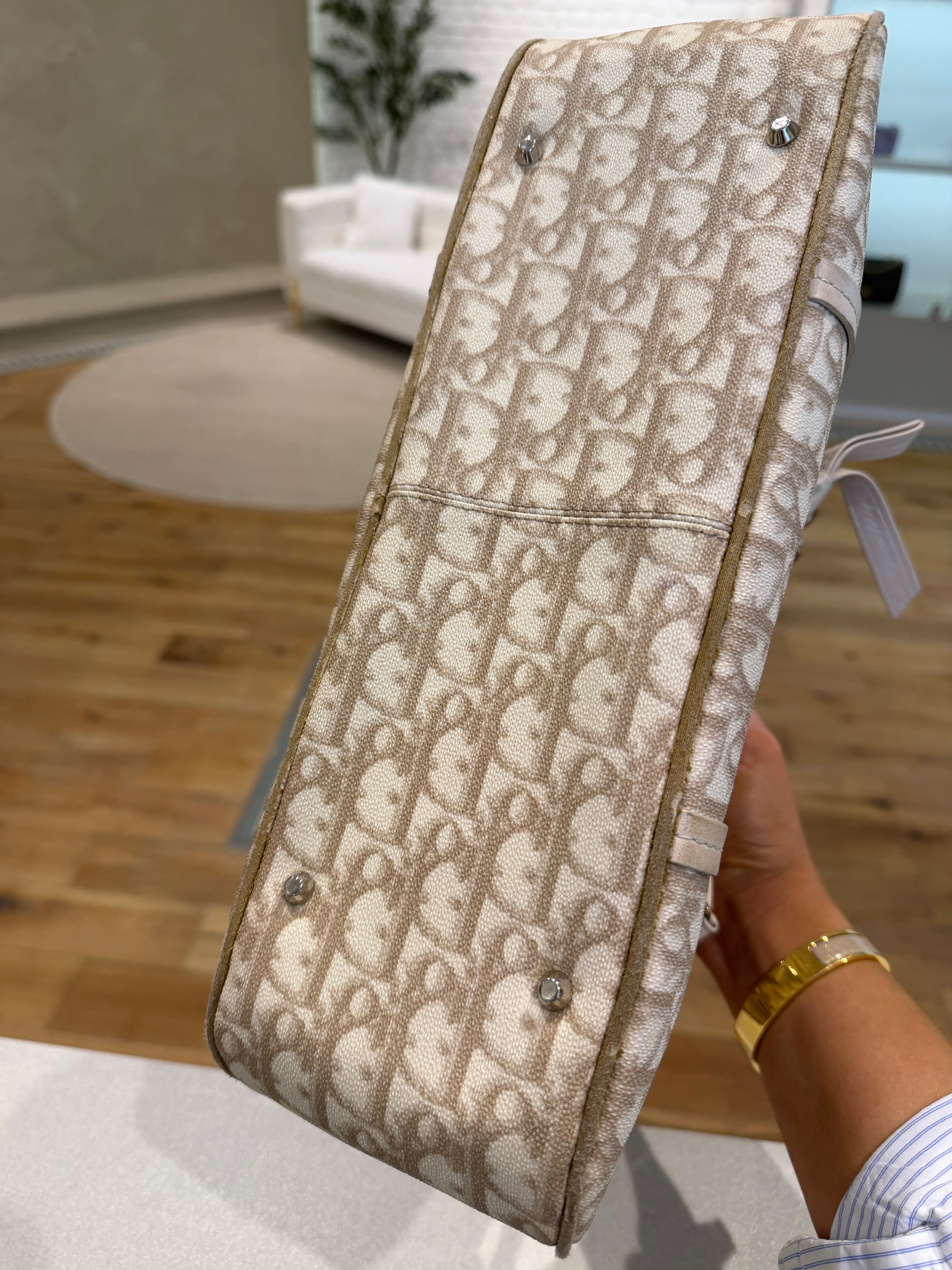 Dior Y2K Romantique Trotter Shoulder Bag – Beige Monogram Canvas & Leather(reserved)