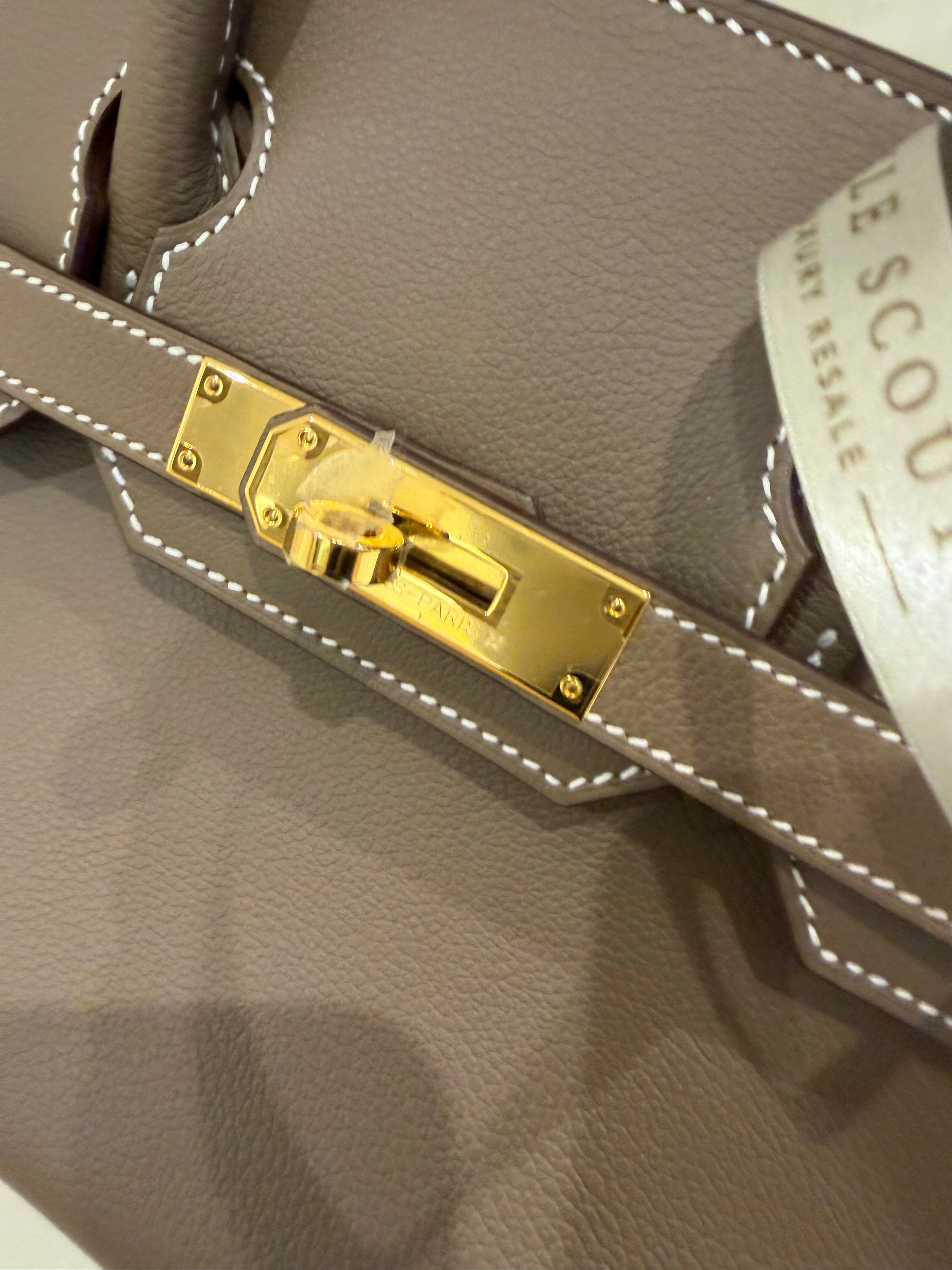 Hermes shoulder Birkin Etoupe