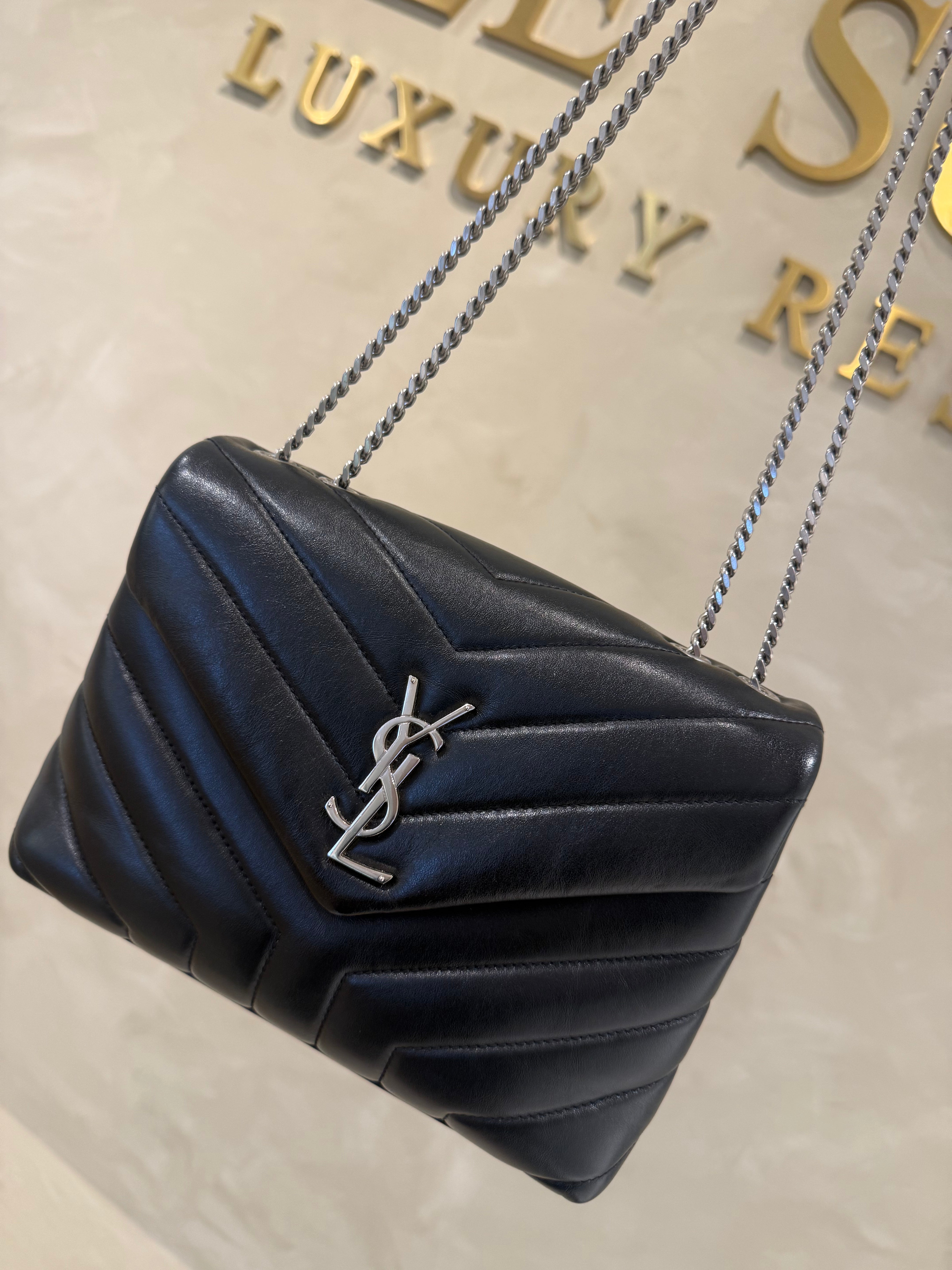 Saint Laurent (YSL) Medium Lou Lou Bag | Leather | Silver Hardware | Excellent