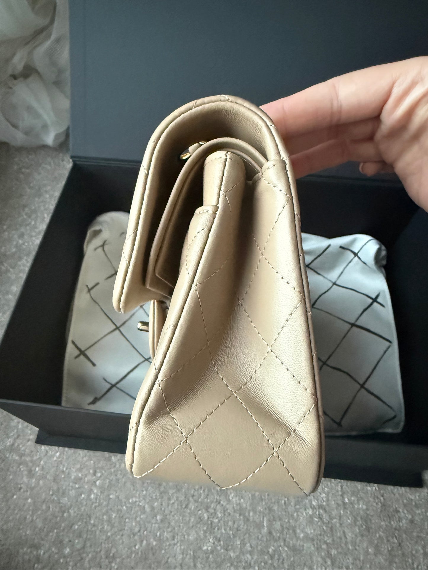 Chanel Small Classic Flap Beige
